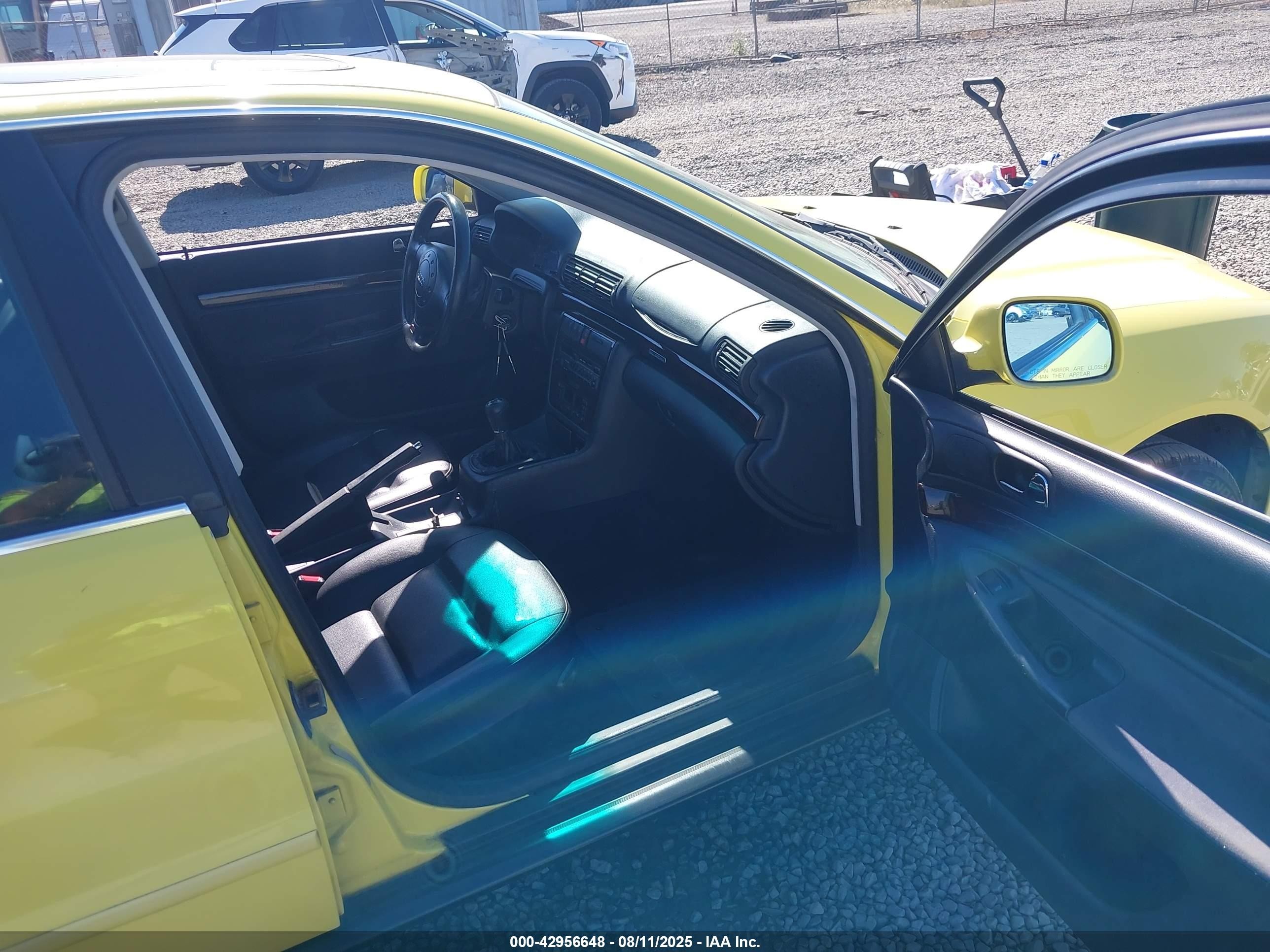 1996 Audi A4 Quattro Yellow vin: WAUEA88DXTA301721