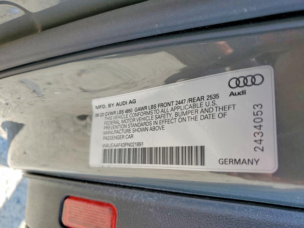 2023 Audi A4 Premium Plus 45 Green vin: WAUEAAF43PN021891