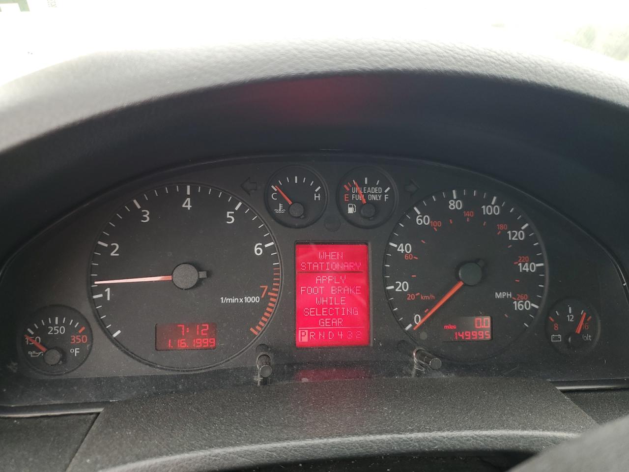 2000 Audi A6 2.7t Quattro Silver vin: WAUED24BXYN102256
