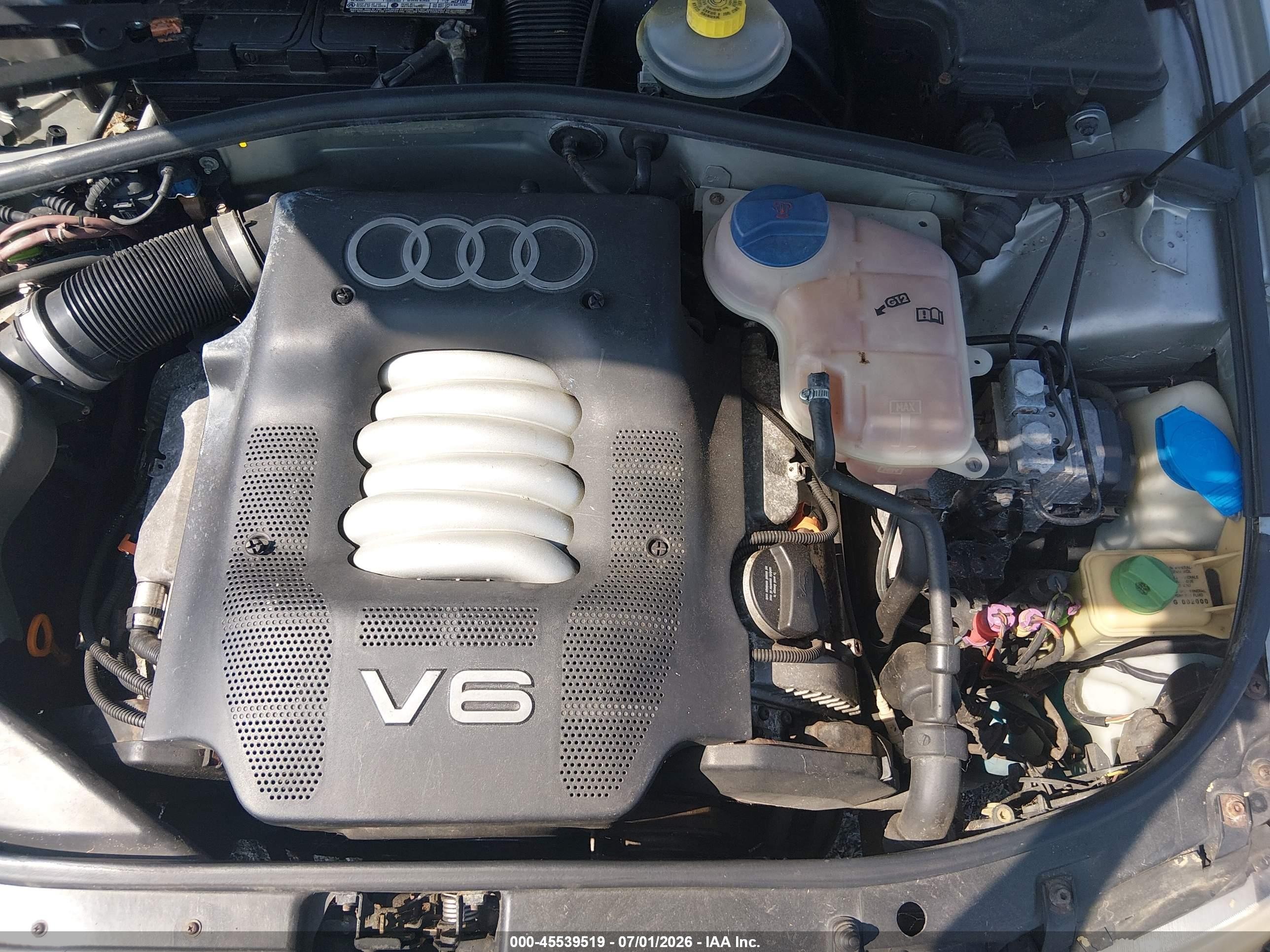 1998 Audi A4 2.8 (a5) Quattro/2.8 (m5) Quattro Silver vin: WAUED28D2WA256475