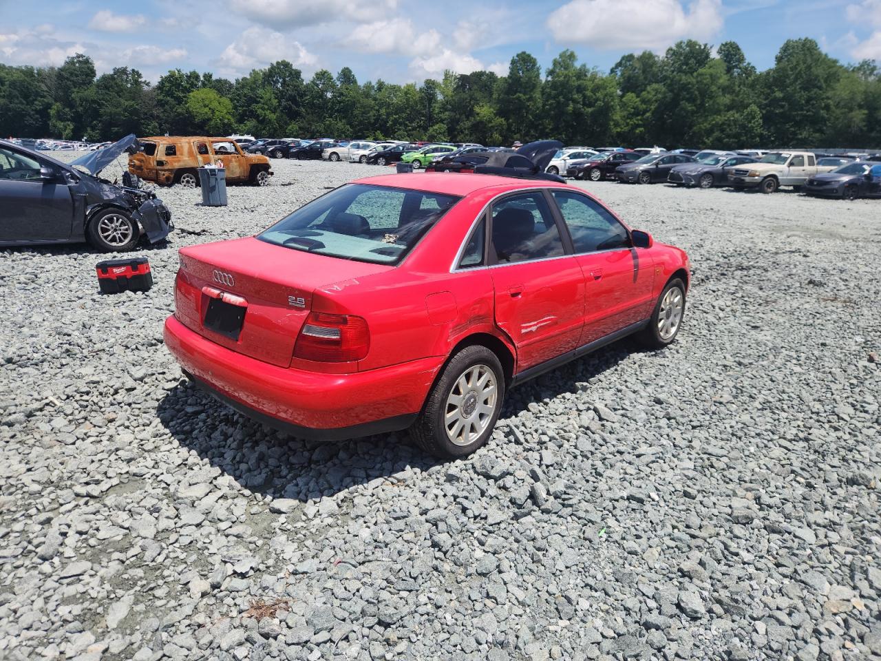 1999 Audi A4 2.8 Quattro Red vin: WAUED28D2XA044600