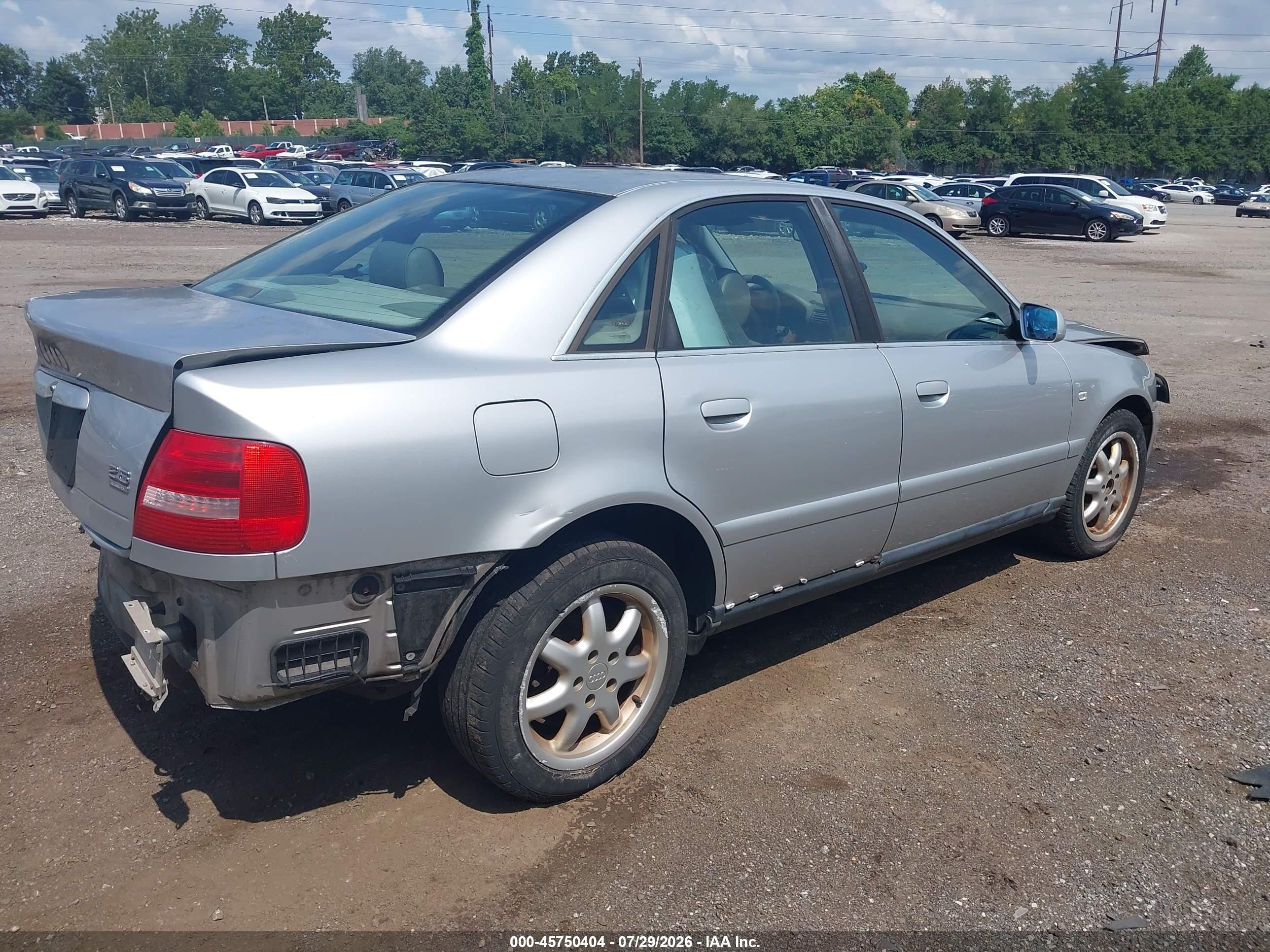 1999 Audi A4 2.8 Silver vin: WAUED28D2XA323805