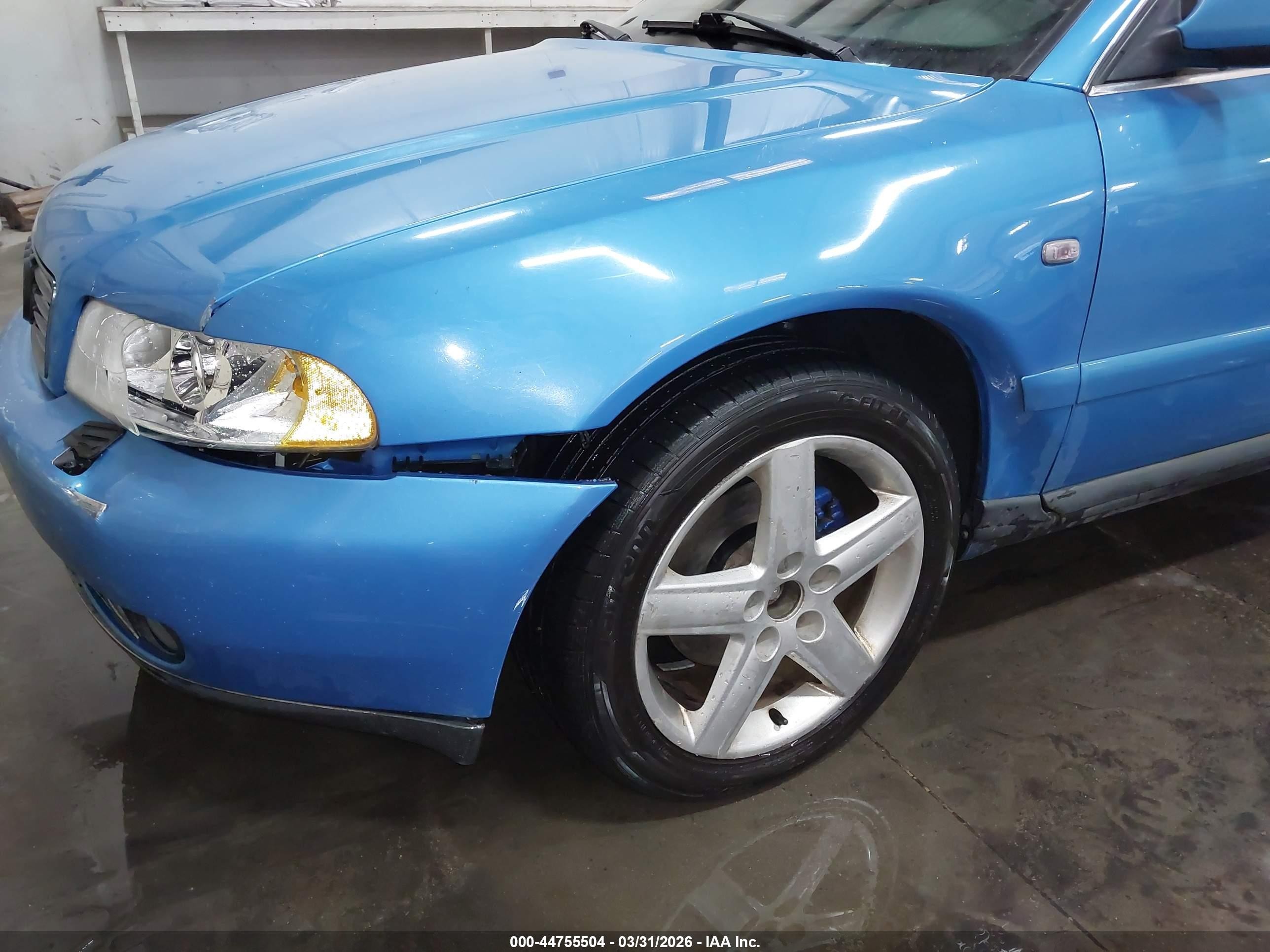 1999 Audi A4 2.8 Blue vin: WAUED28D4XA296736