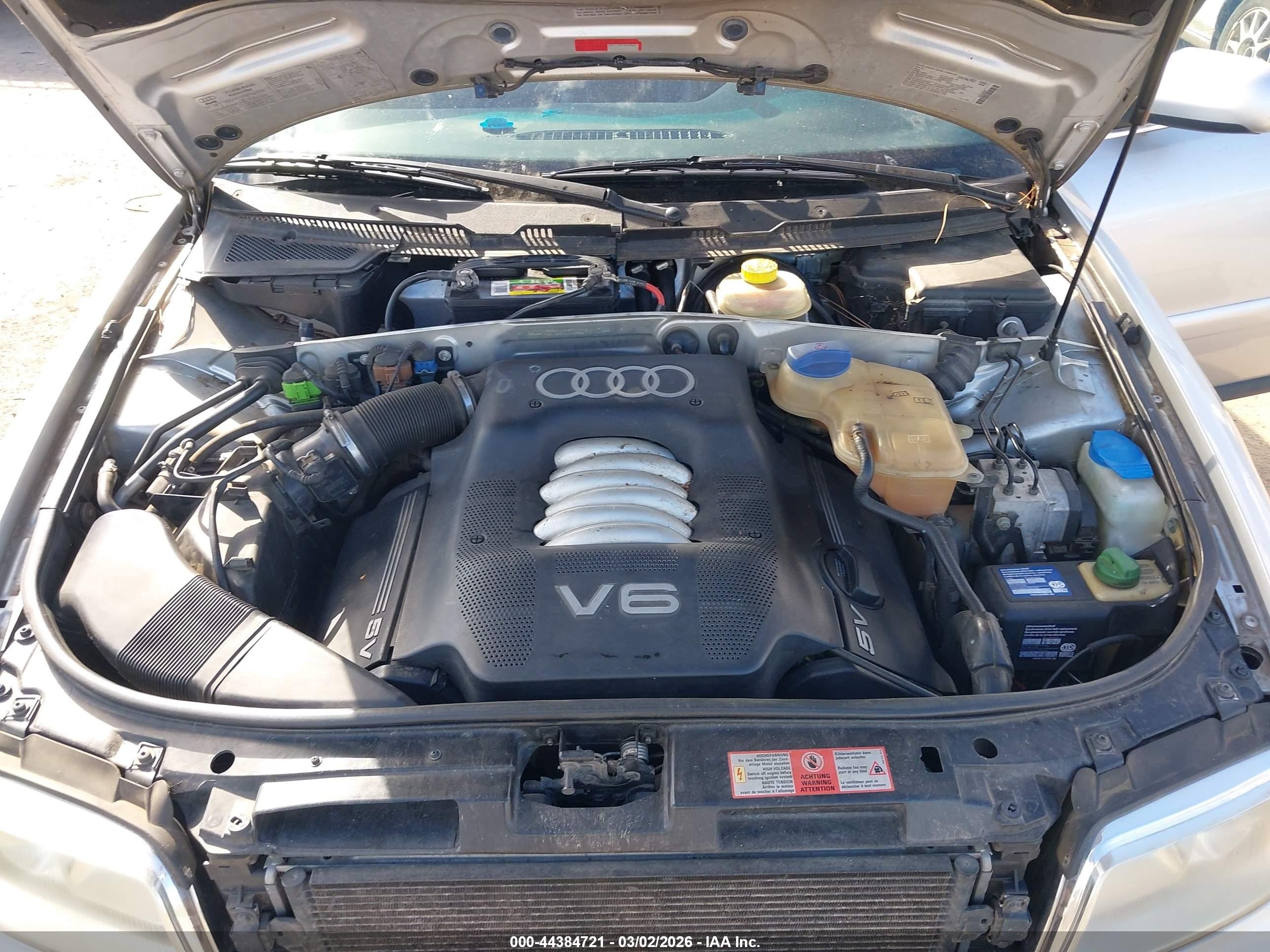 1999 Audi A4 2.8 Silver vin: WAUED28D7XA258174