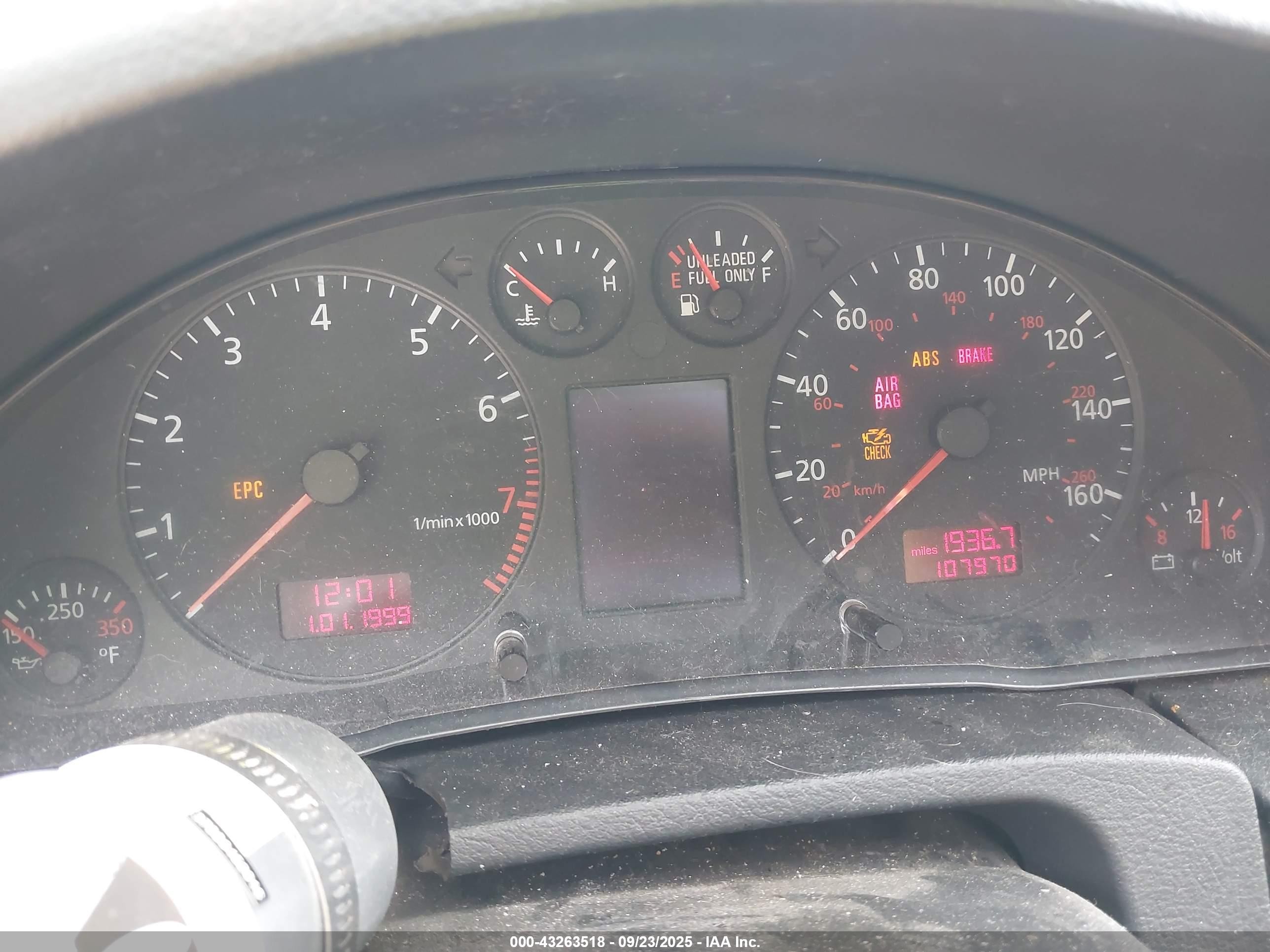 2000 Audi A6 2.7t Black vin: WAUED64B6YN076293