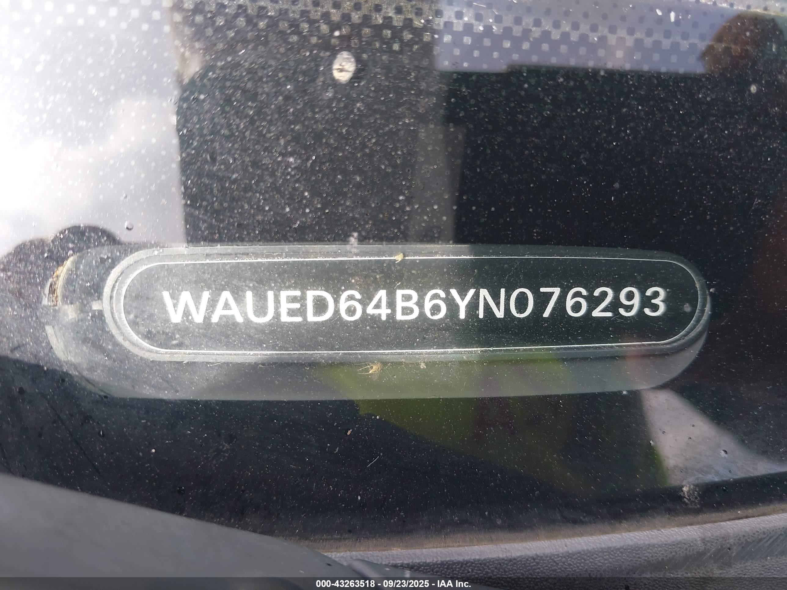 2000 Audi A6 2.7t Black vin: WAUED64B6YN076293