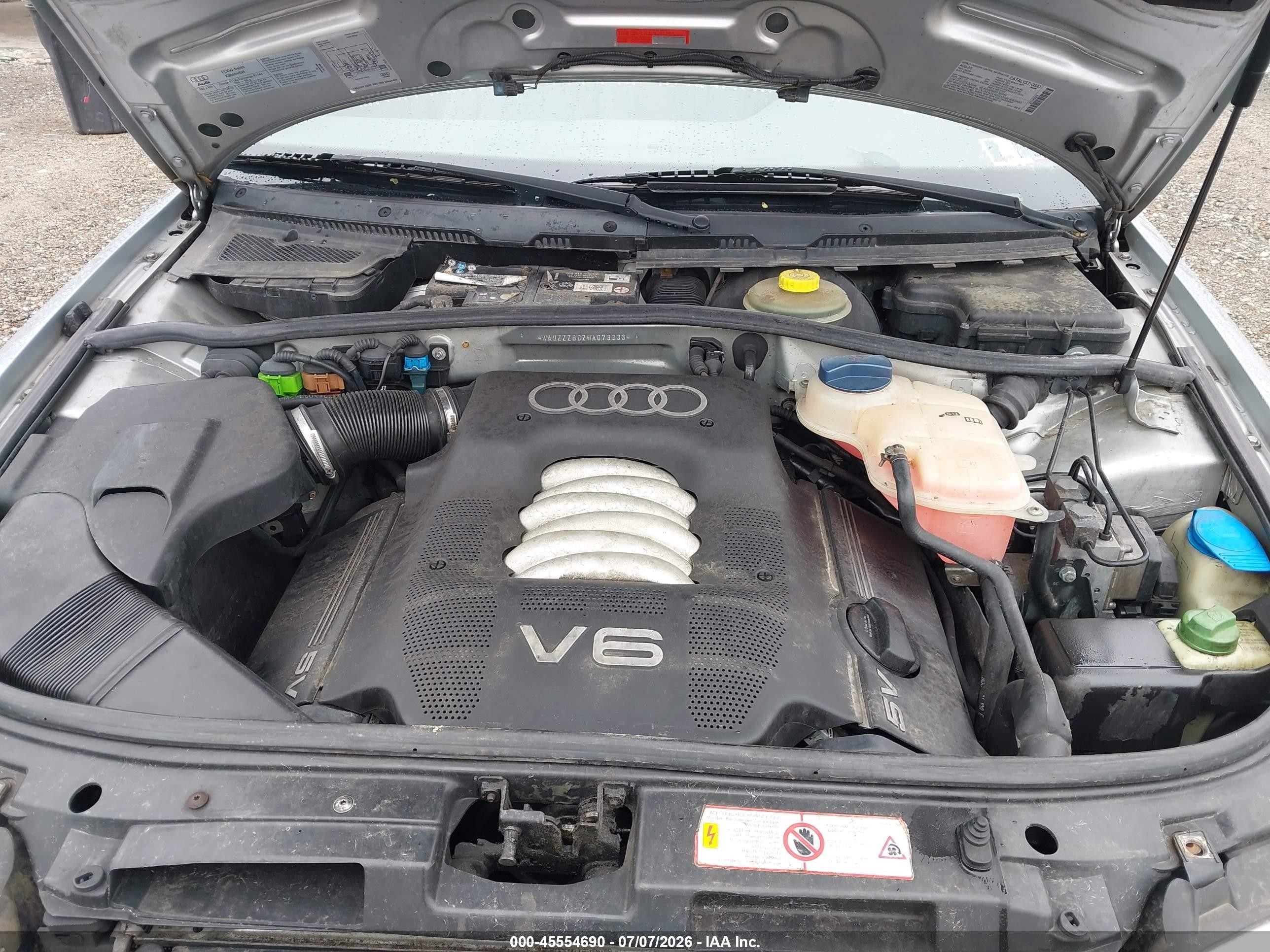 1998 Audi A4 2.8/2.8 (a5) Quattro Gray vin: WAUED68DXWA073333