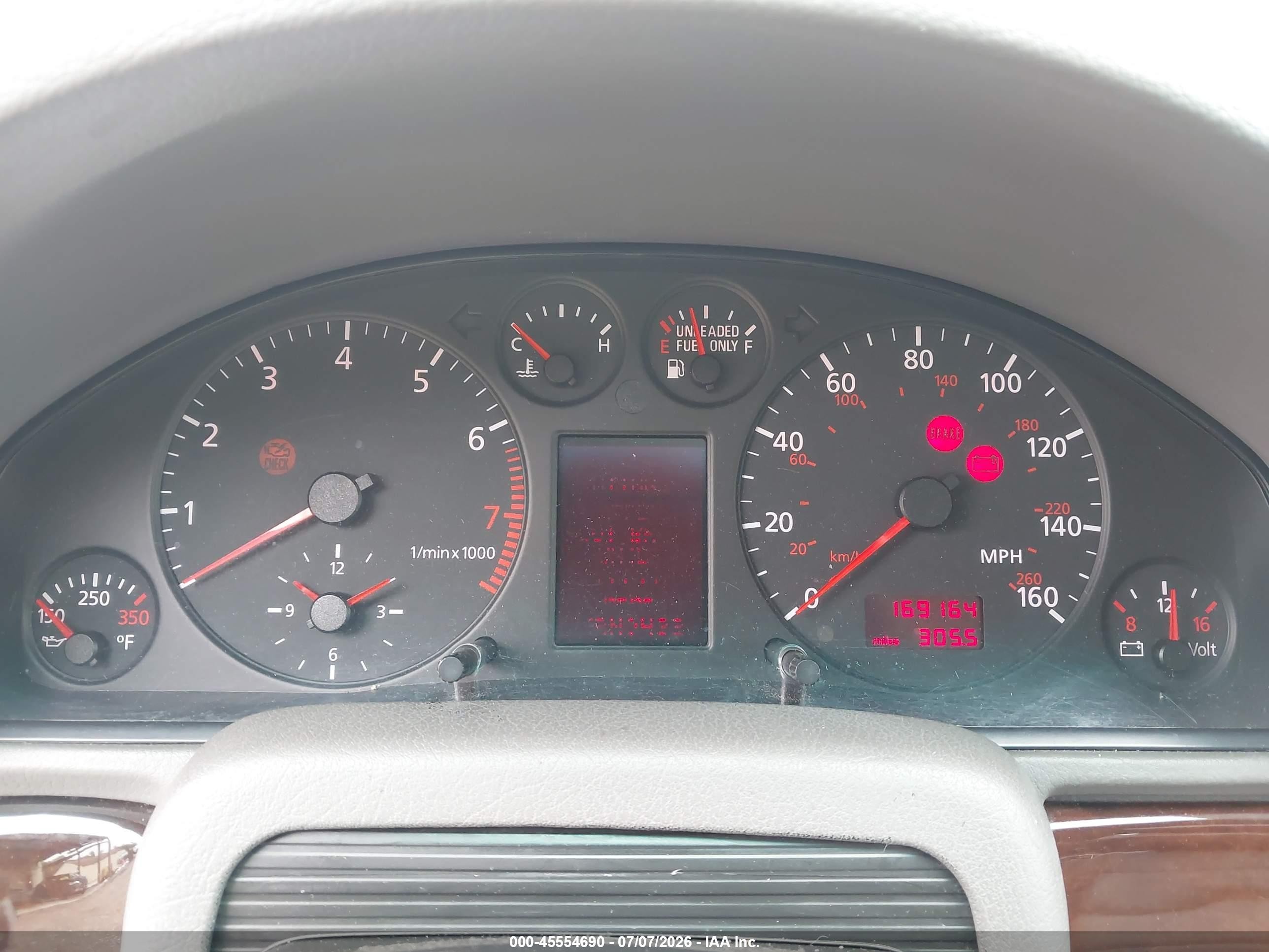 1998 Audi A4 2.8/2.8 (a5) Quattro Gray vin: WAUED68DXWA073333