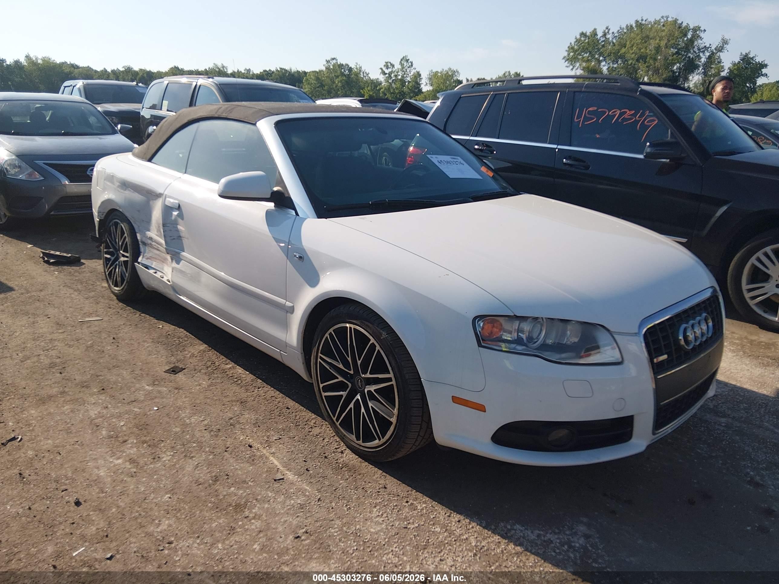 2008 Audi A4 2.0t White vin: WAUEF48H88K013551