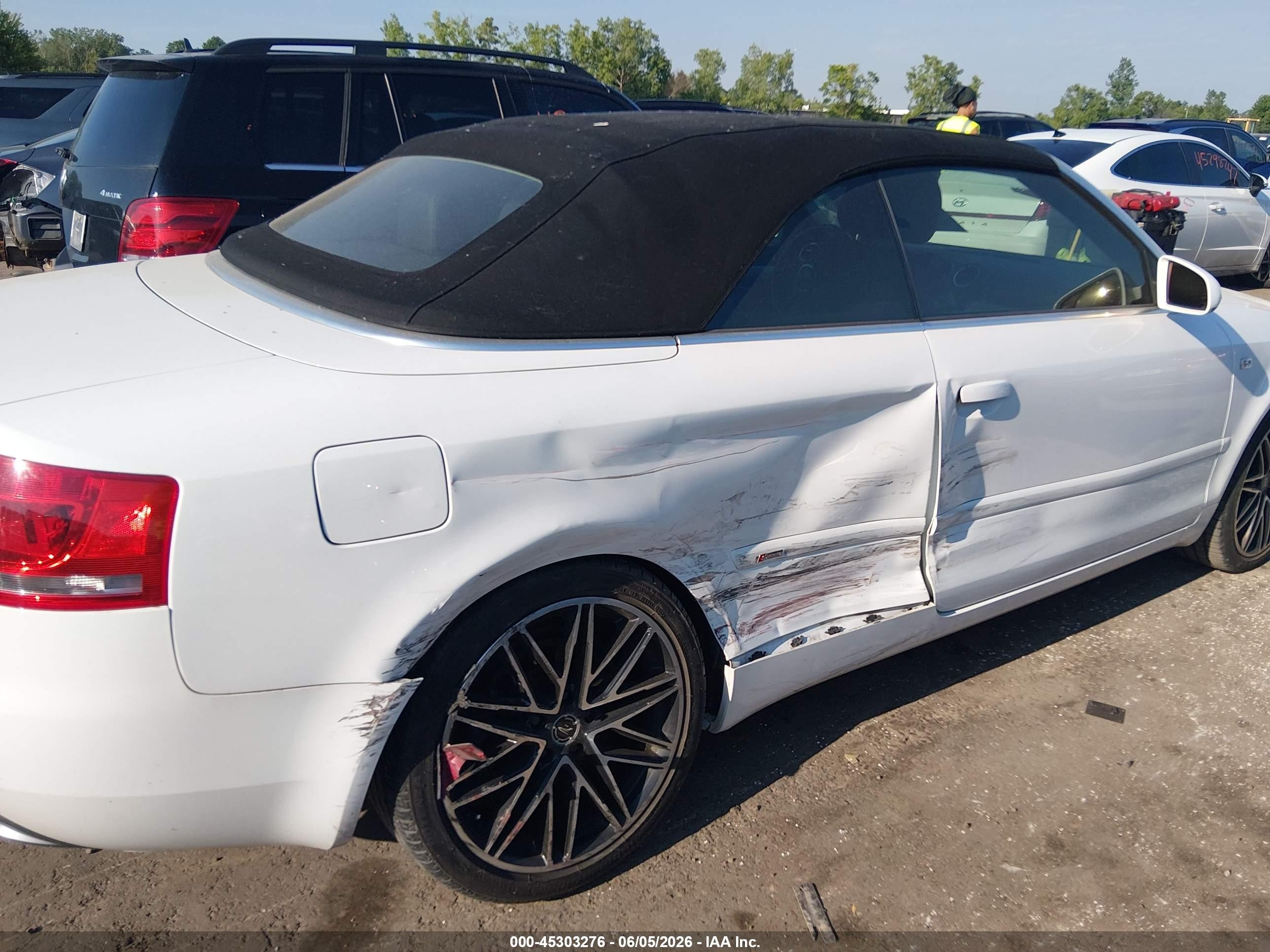 2008 Audi A4 2.0t White vin: WAUEF48H88K013551