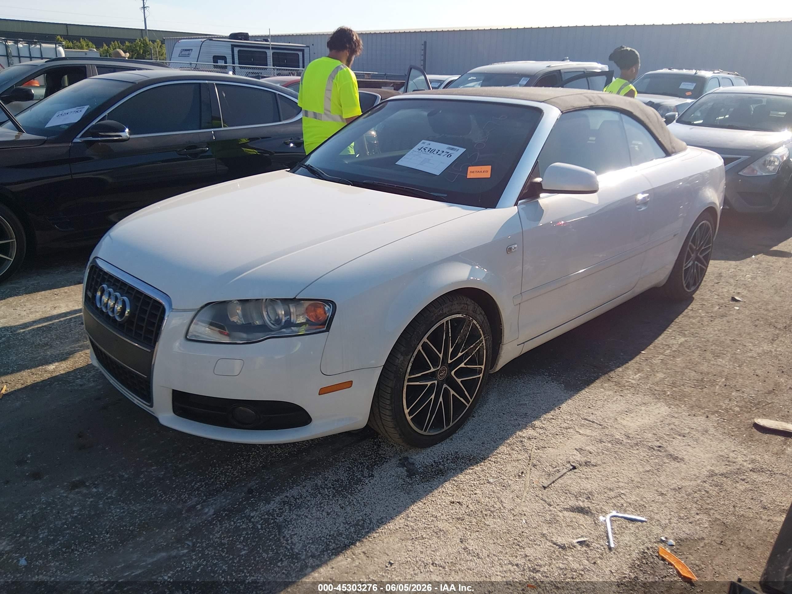 2008 Audi A4 2.0t White vin: WAUEF48H88K013551