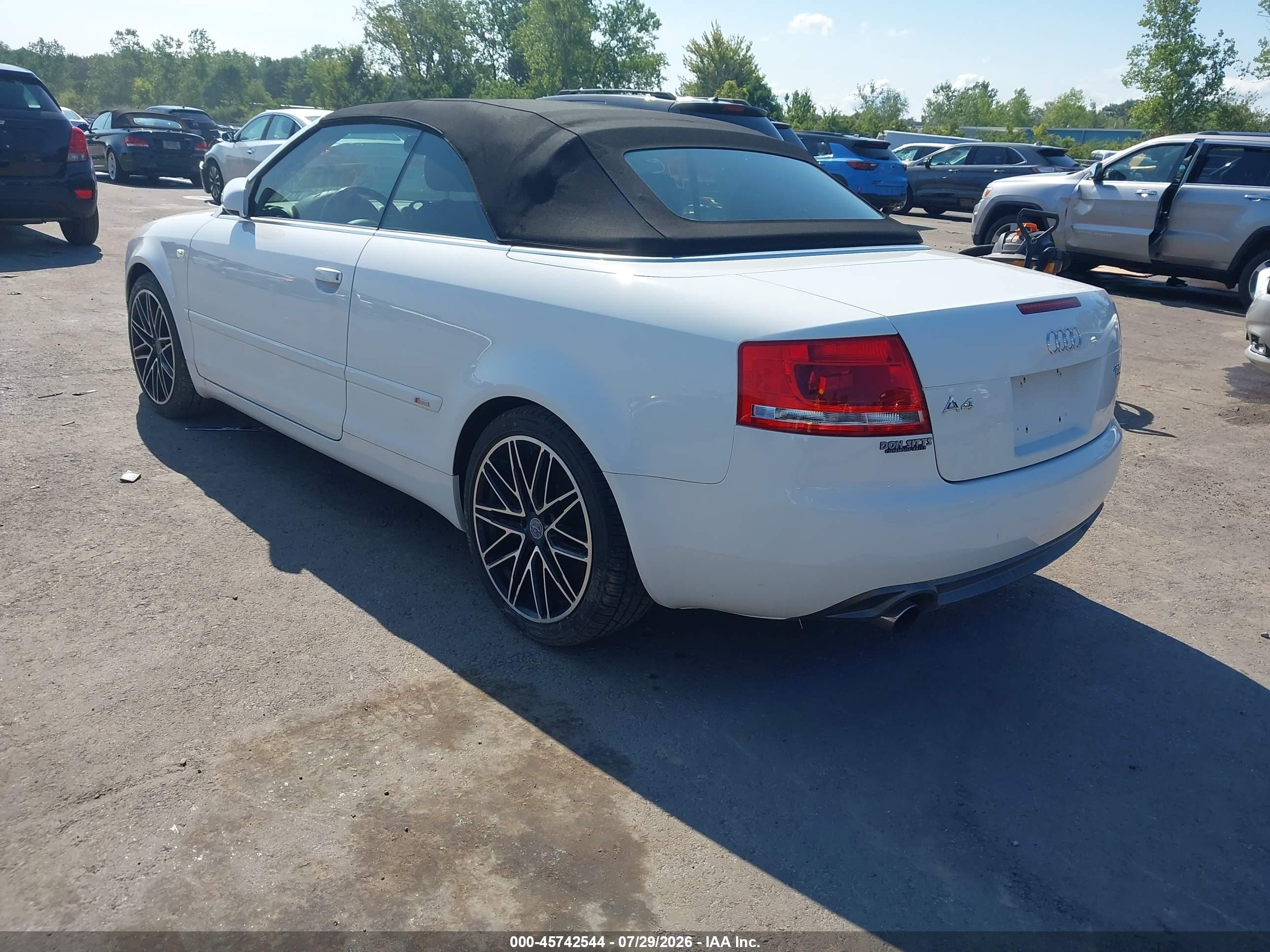 2008 Audi A4 2.0t White vin: WAUEF48H88K013551