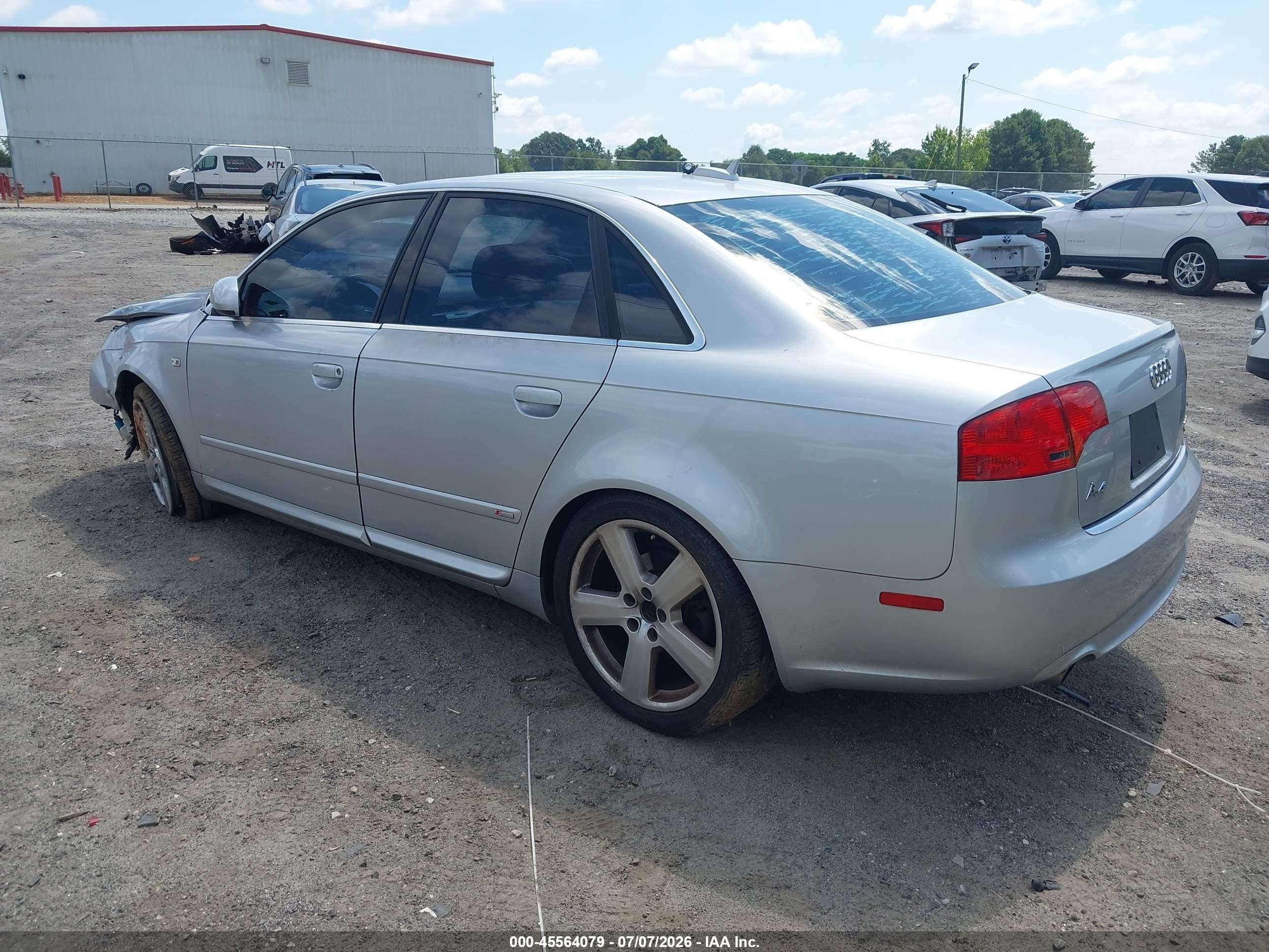 2006 Audi A4 2.0t Silver vin: WAUEF78E66A281010