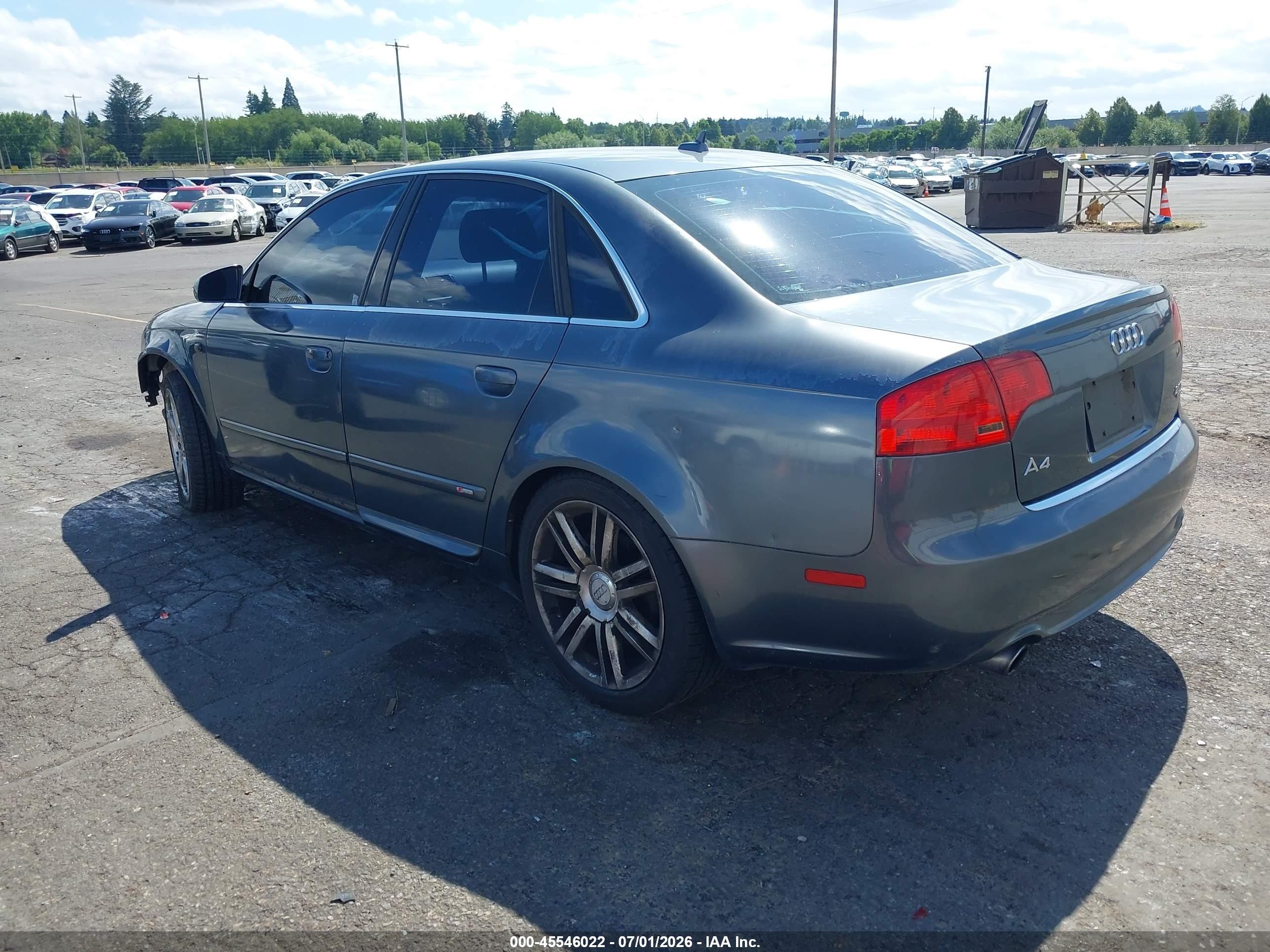 2008 Audi A4   Blue vin: WAUEF78E68A163624