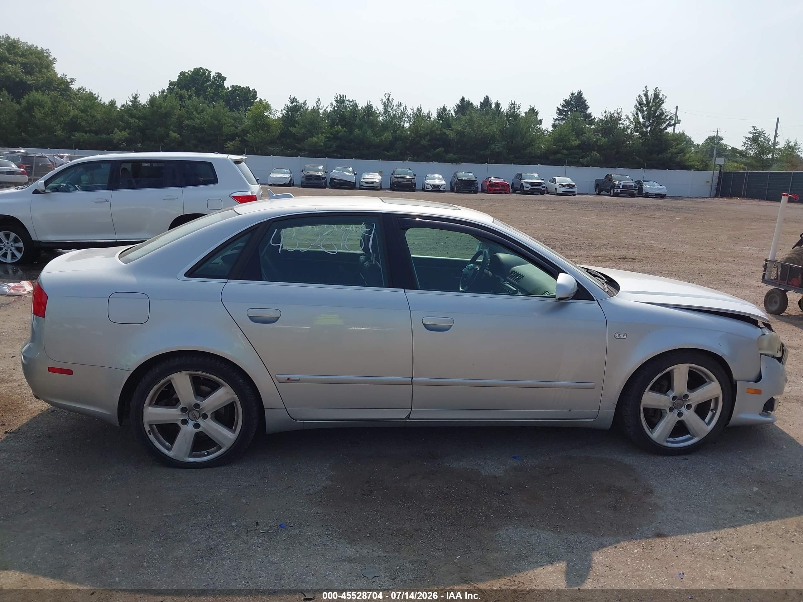 2006 Audi A4 2.0t Silver vin: WAUEF78EX6A032645