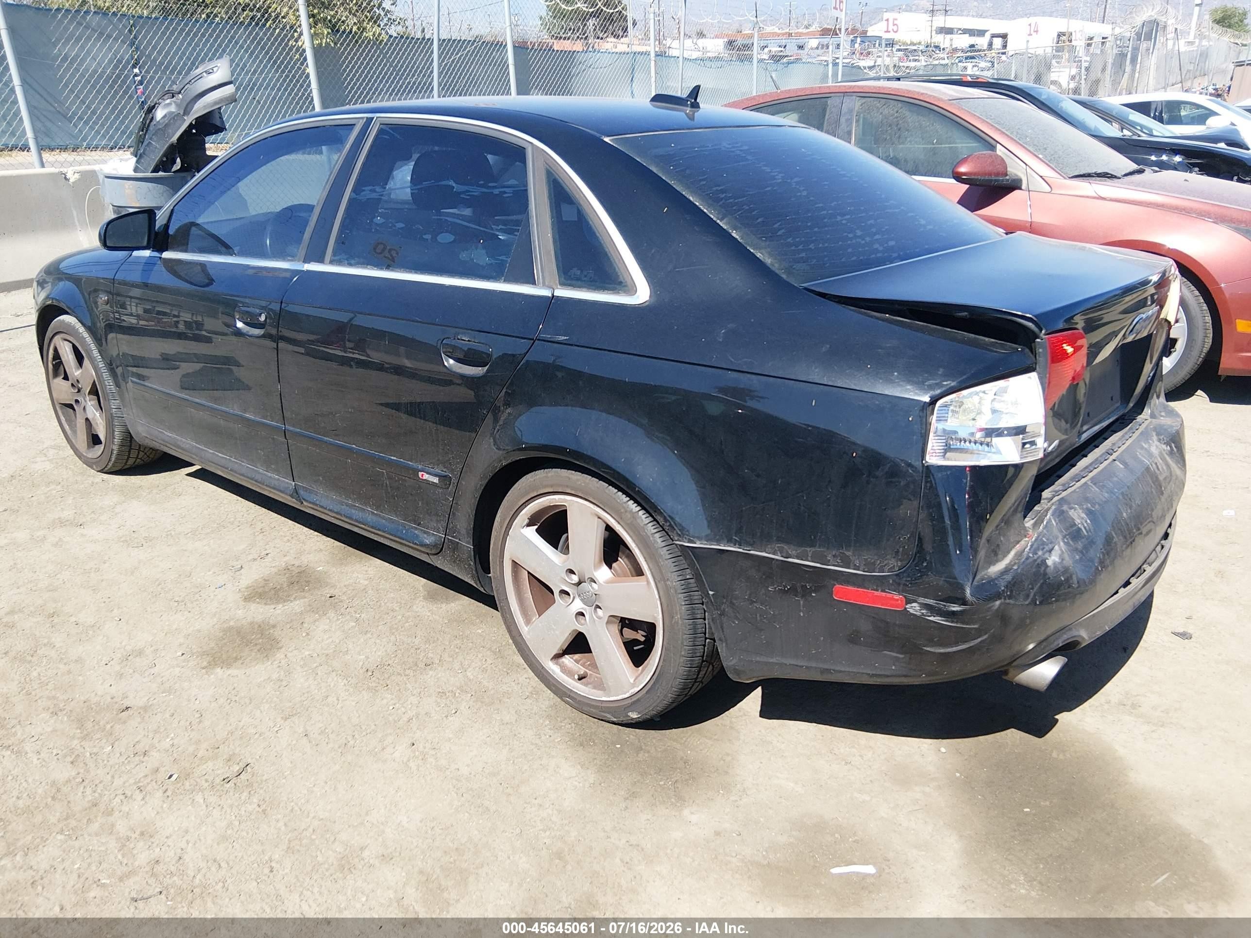 2006 Audi A4 2.0t Black vin: WAUEF78EX6A256059