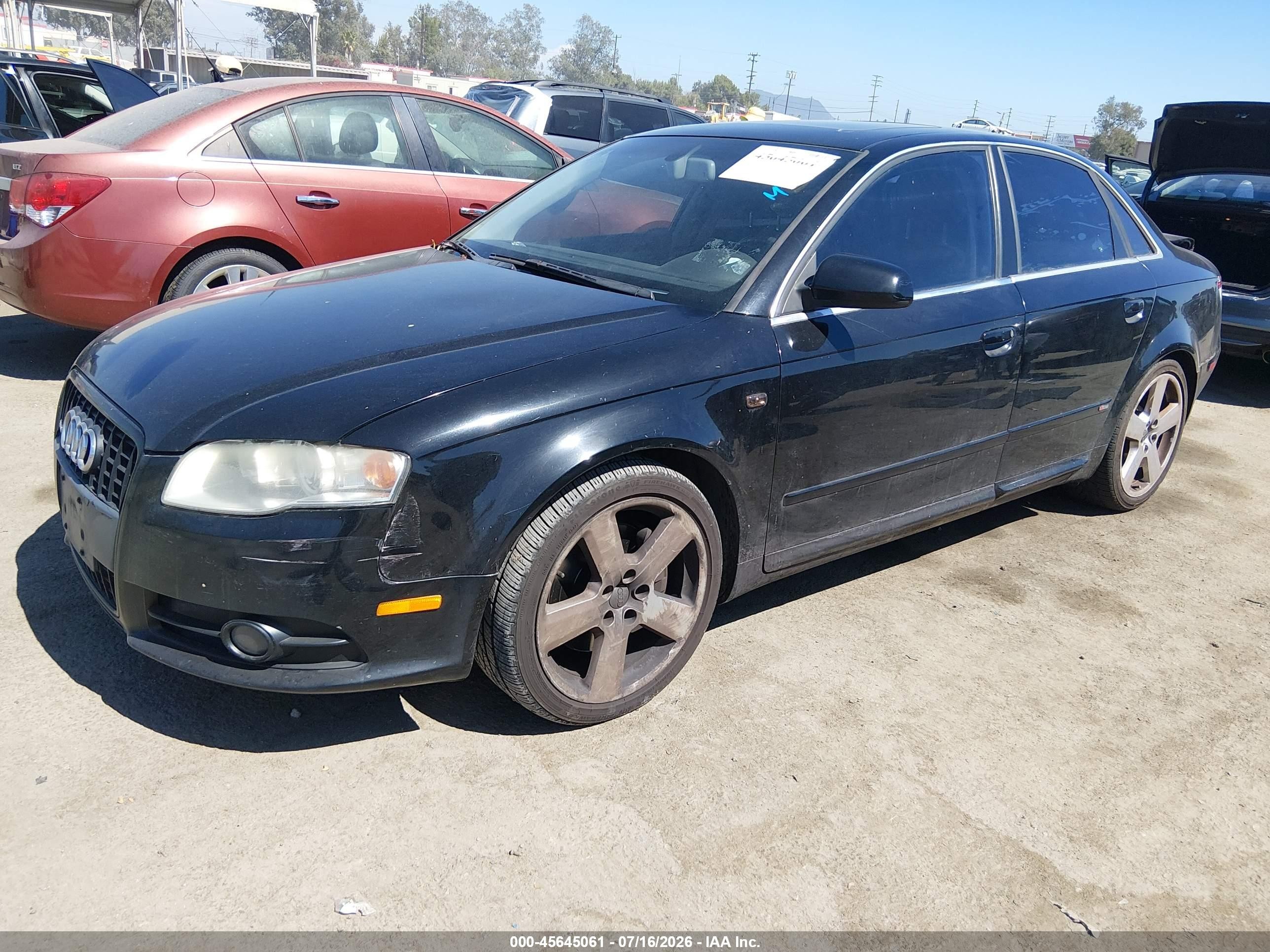 2006 Audi A4 2.0t Black vin: WAUEF78EX6A256059