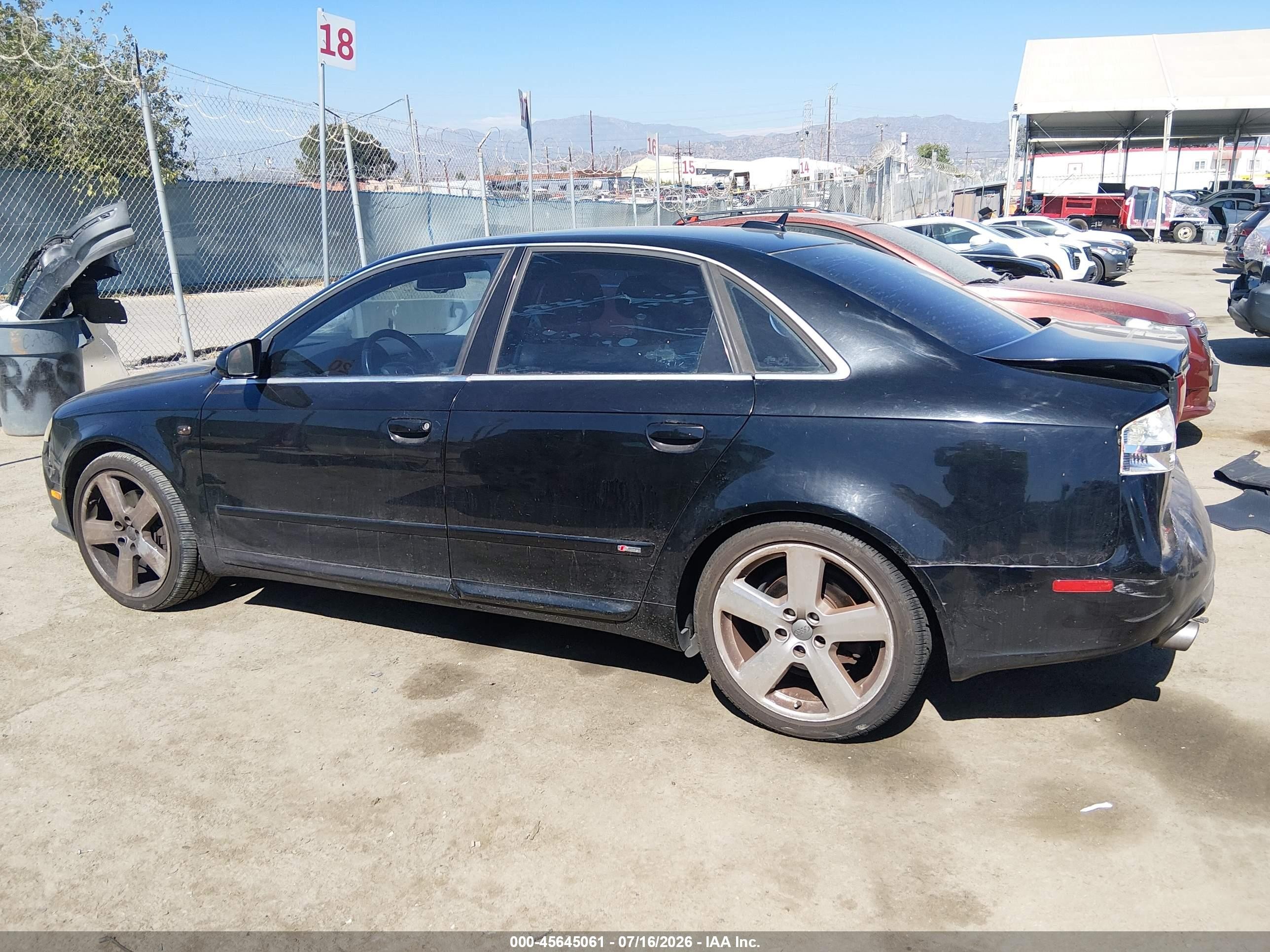 2006 Audi A4 2.0t Black vin: WAUEF78EX6A256059