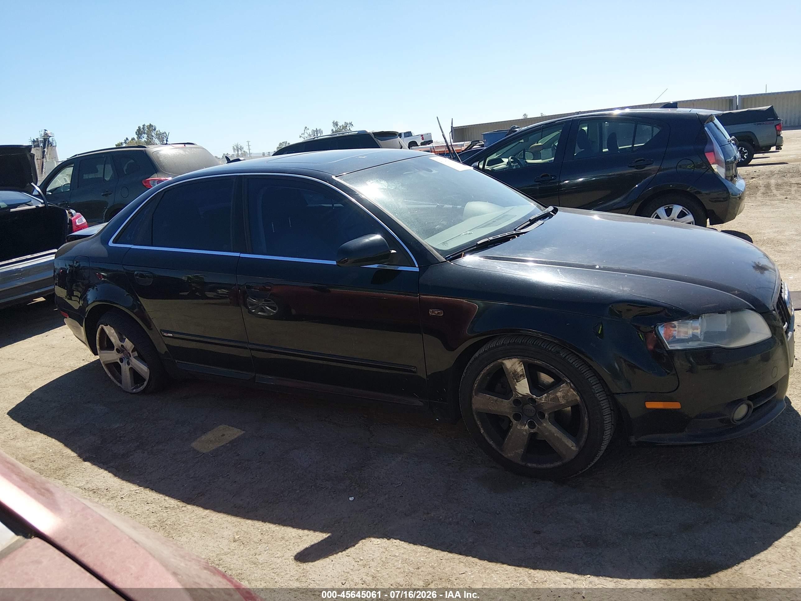 2006 Audi A4 2.0t Black vin: WAUEF78EX6A256059