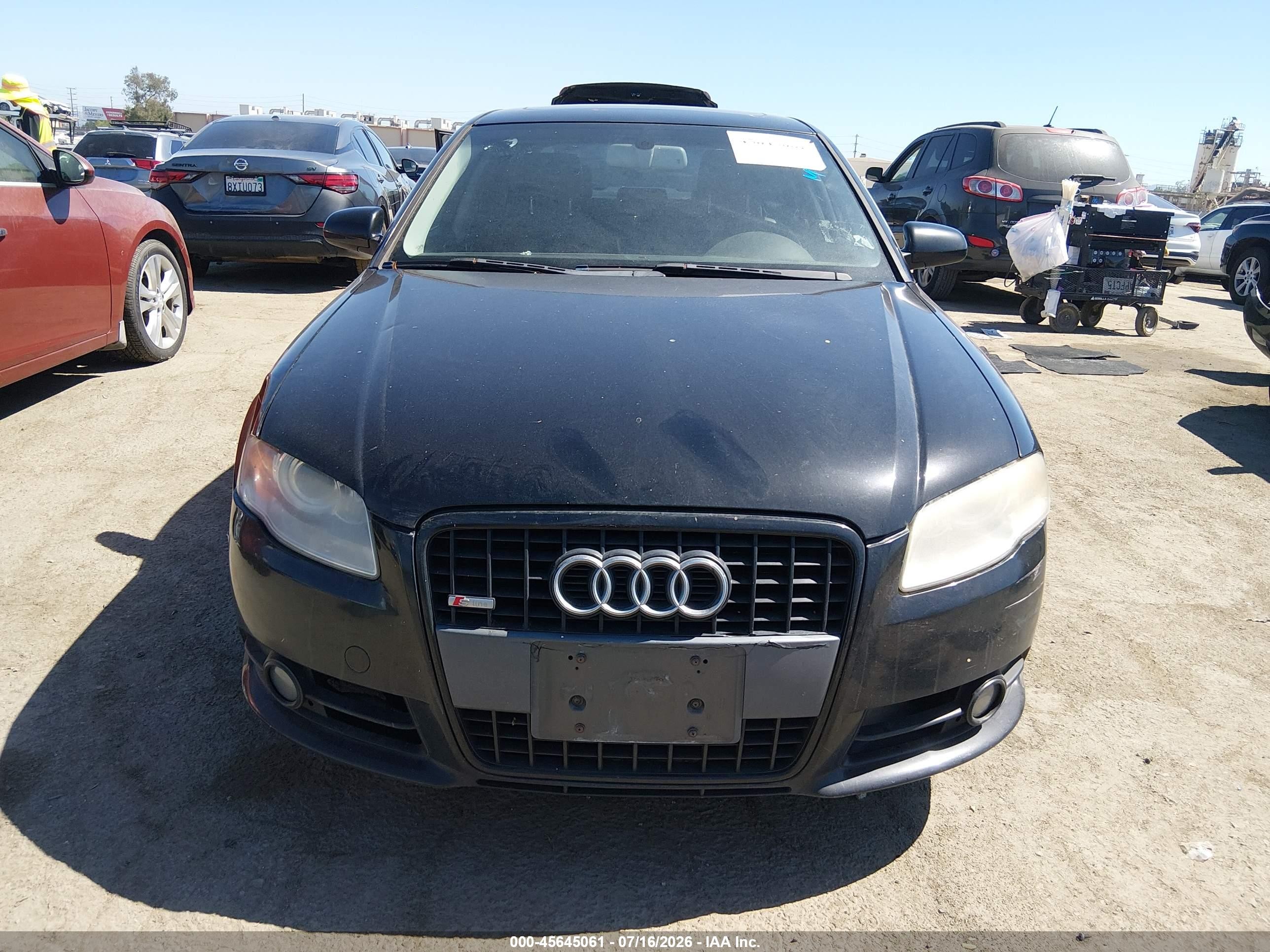 2006 Audi A4 2.0t Black vin: WAUEF78EX6A256059