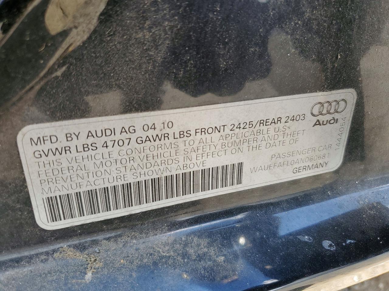 2012 Audi A4 Premium Plus Black vin: WAUEFAFL0AN060681