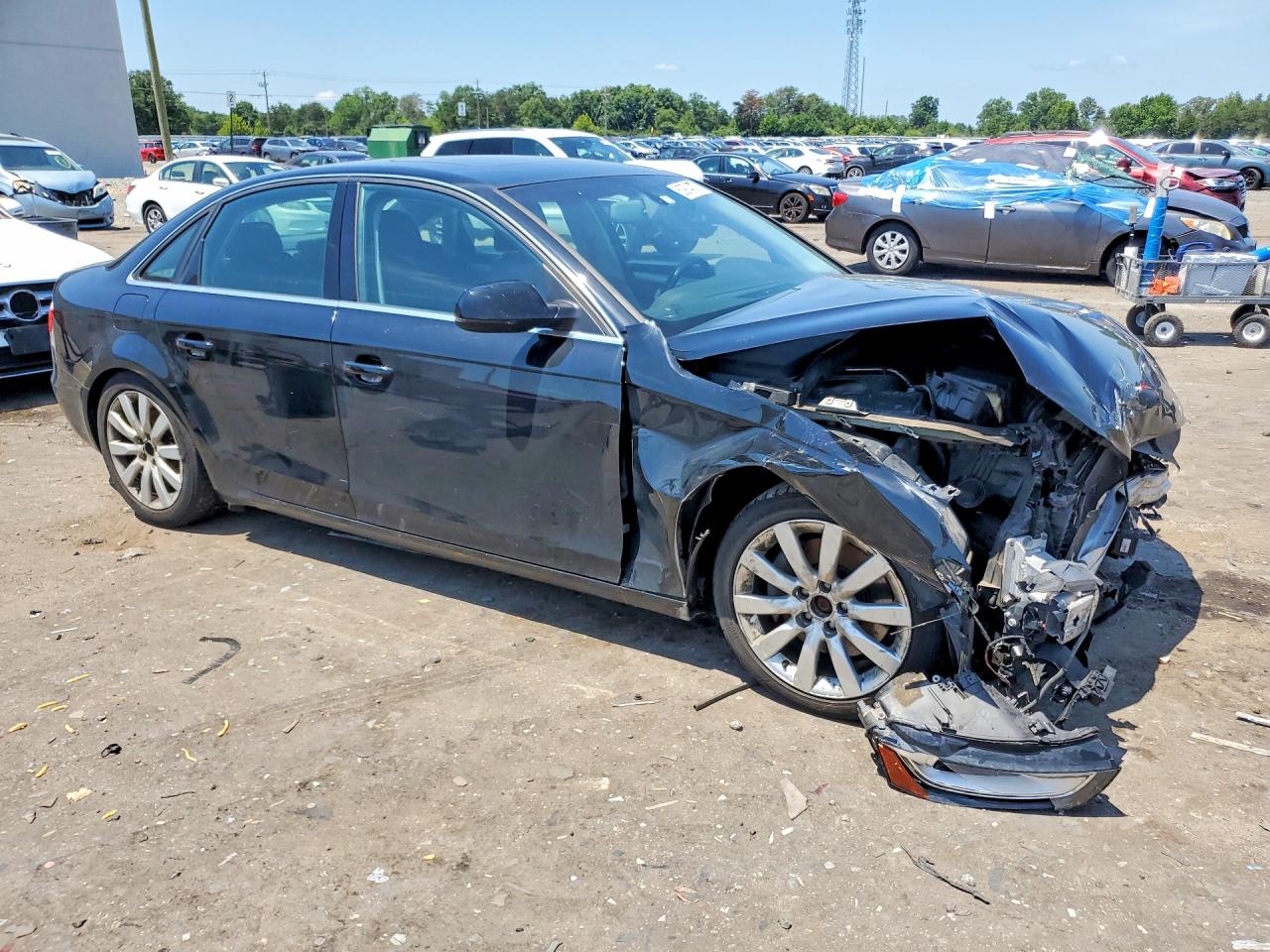 2013 Audi A4 Premium Plus Black vin: WAUEFAFL0DA130594