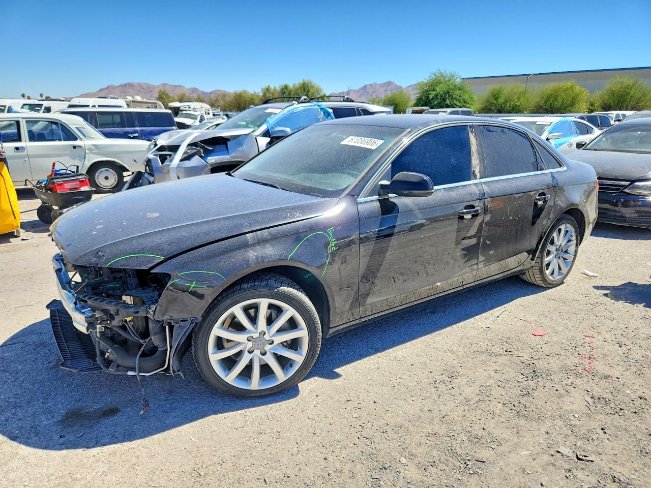 2013 Audi A4 Premium Plus Black vin: WAUEFAFL0DN022047