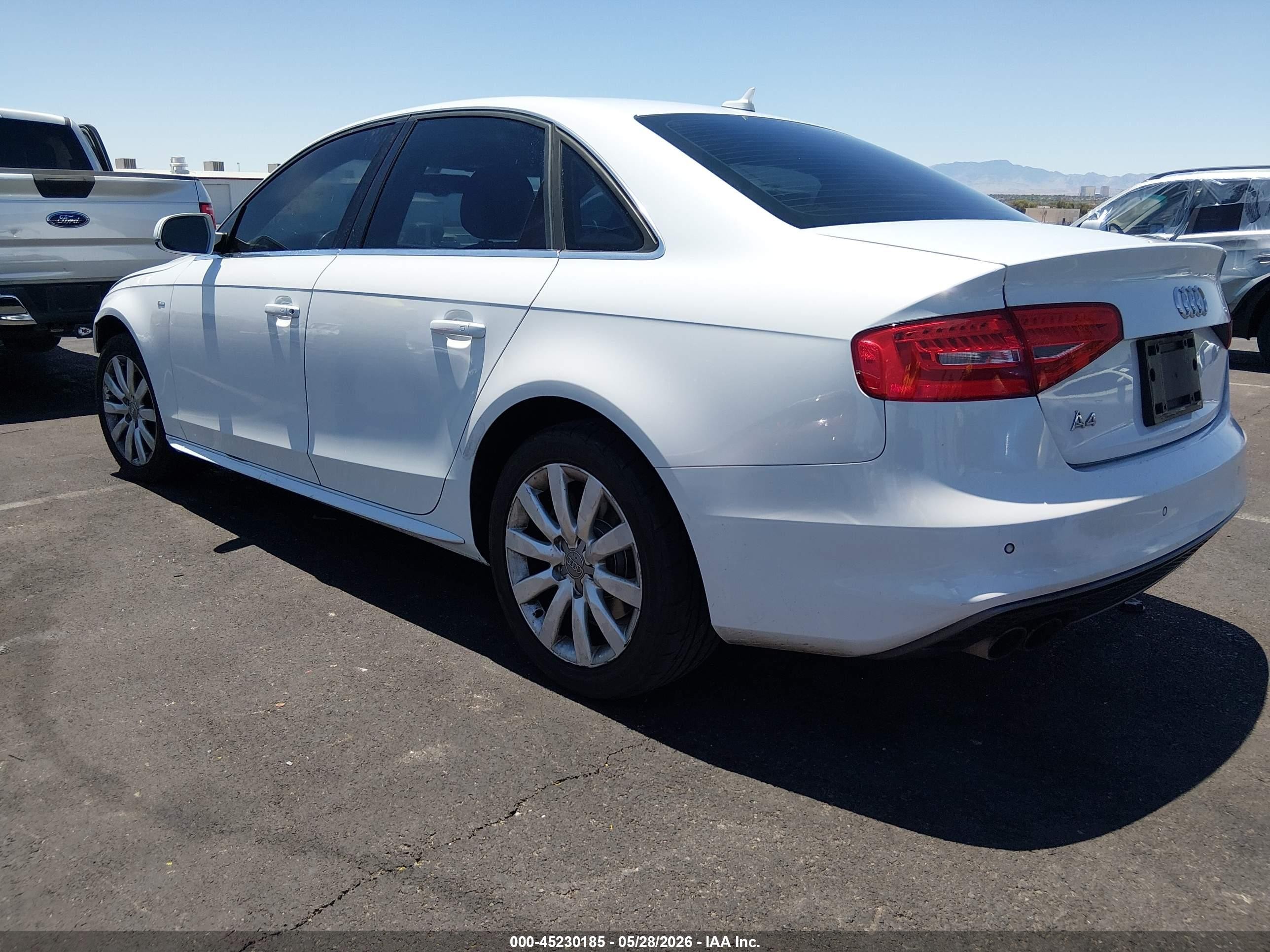 2014 Audi A4 2.0t Premium White vin: WAUEFAFL0EN007372