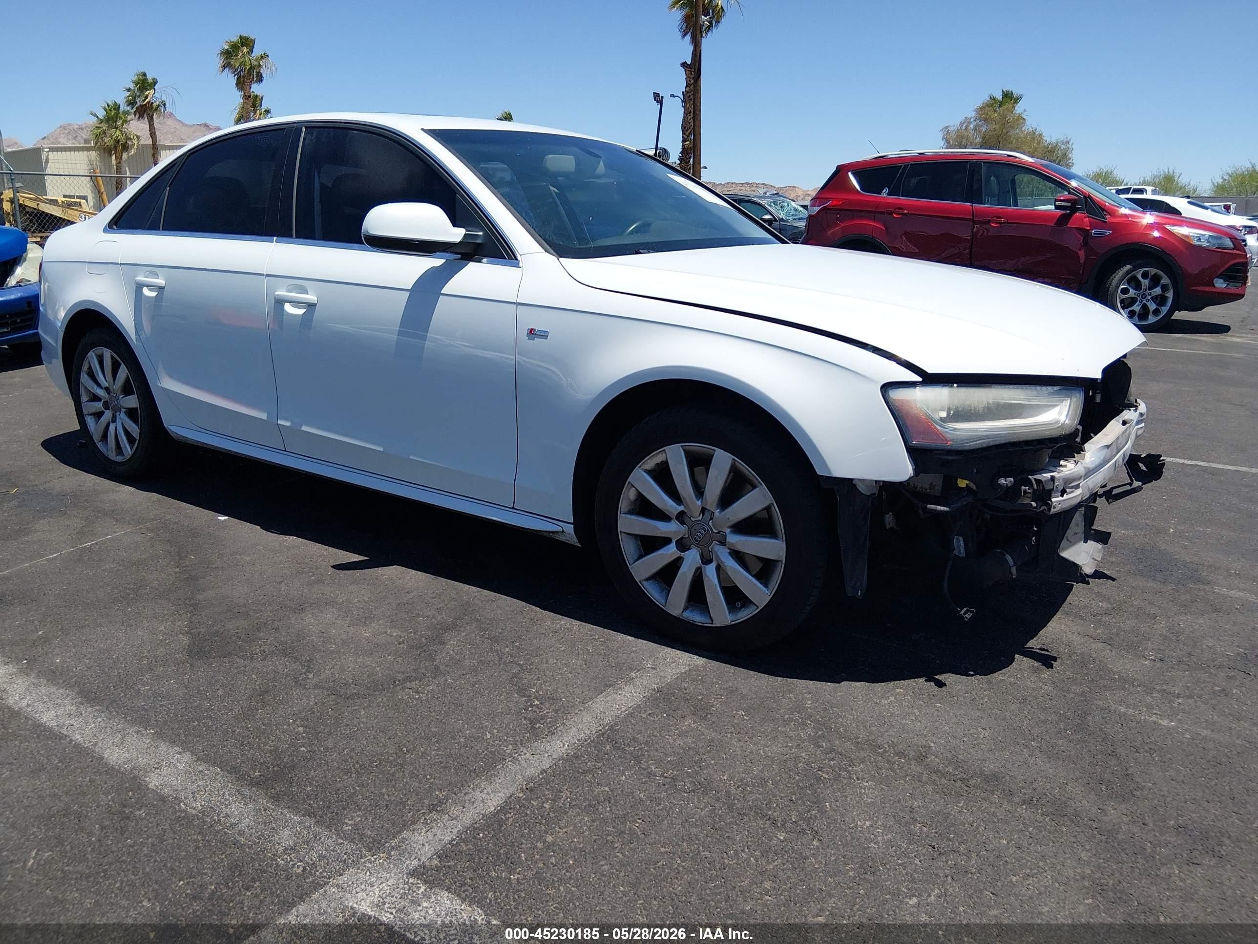 2014 Audi A4 2.0t Premium White vin: WAUEFAFL0EN007372