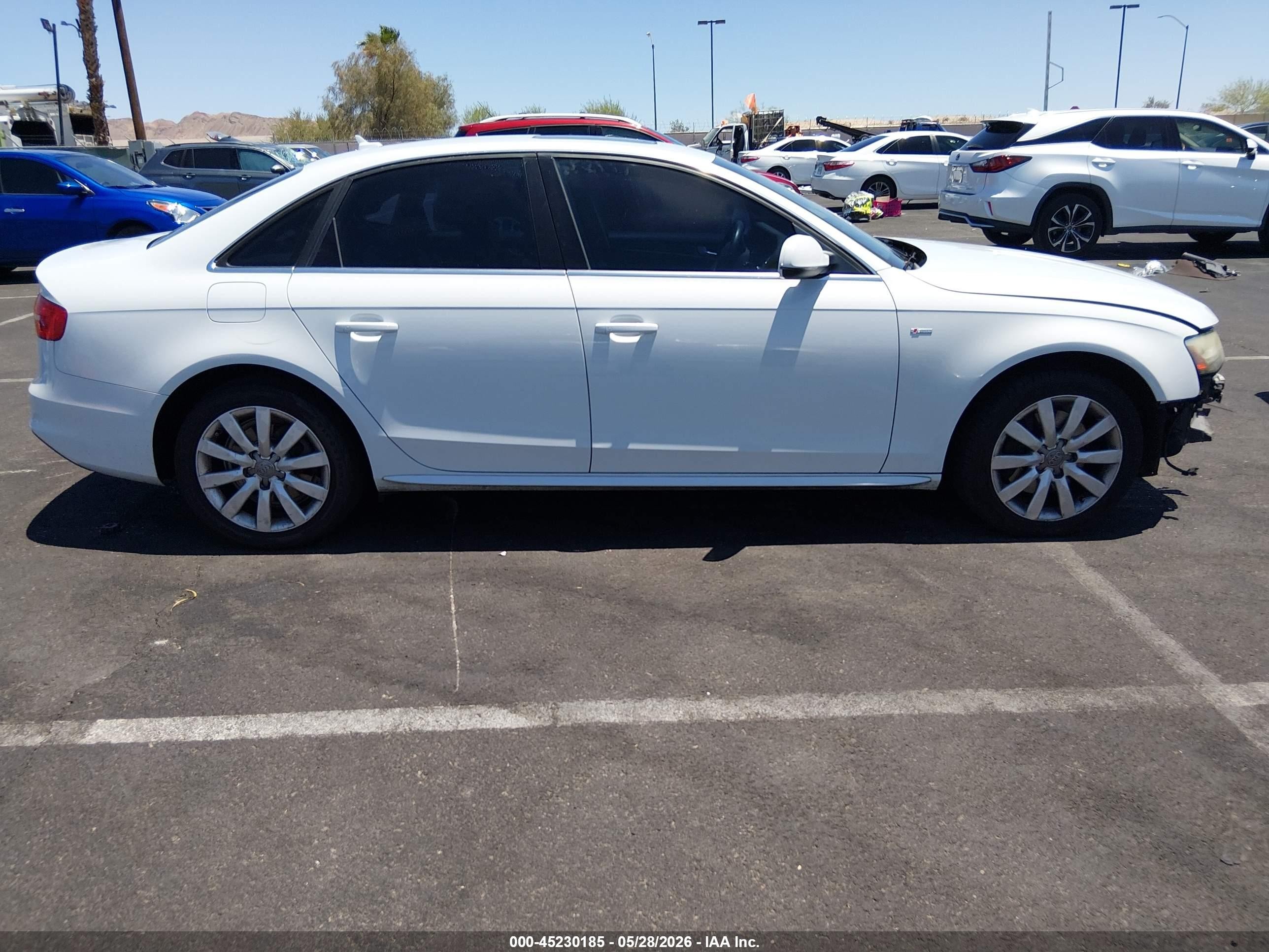 2014 Audi A4 2.0t Premium White vin: WAUEFAFL0EN007372