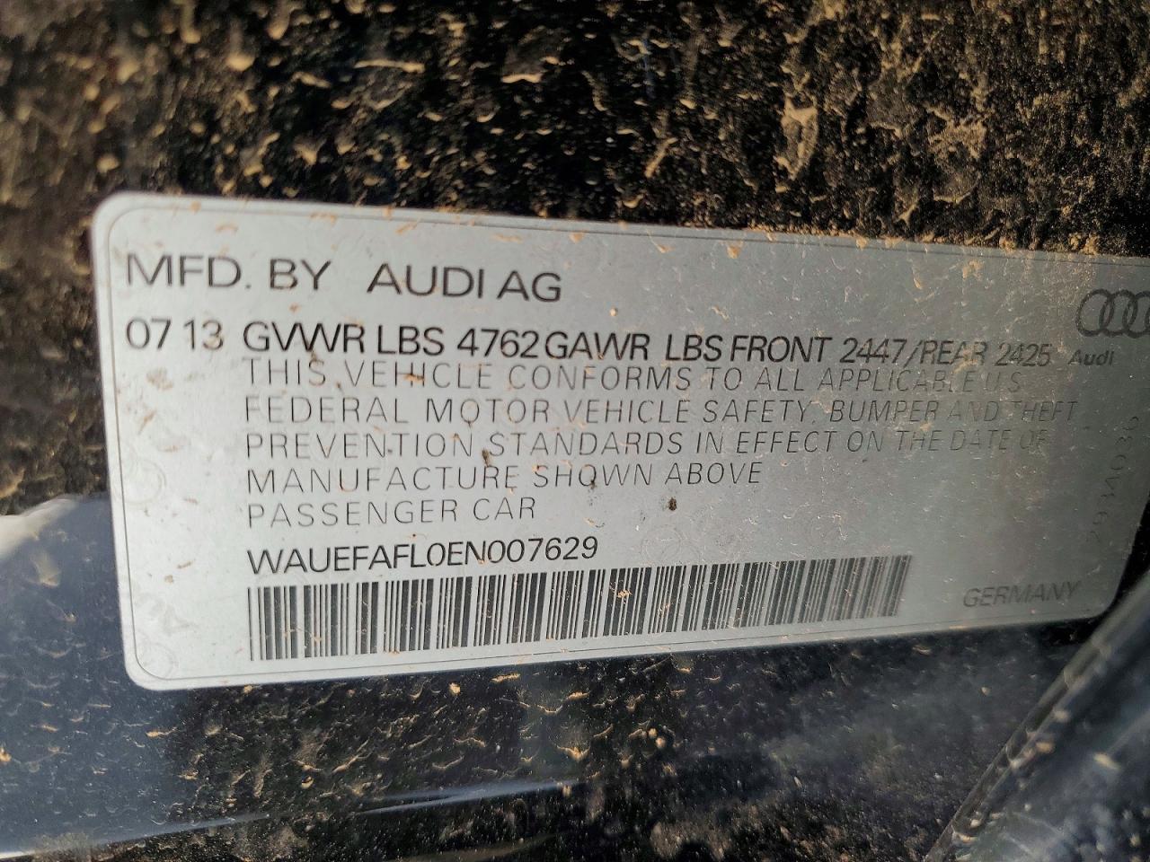 2014 Audi A4 Premium Plus Black vin: WAUEFAFL0EN007629