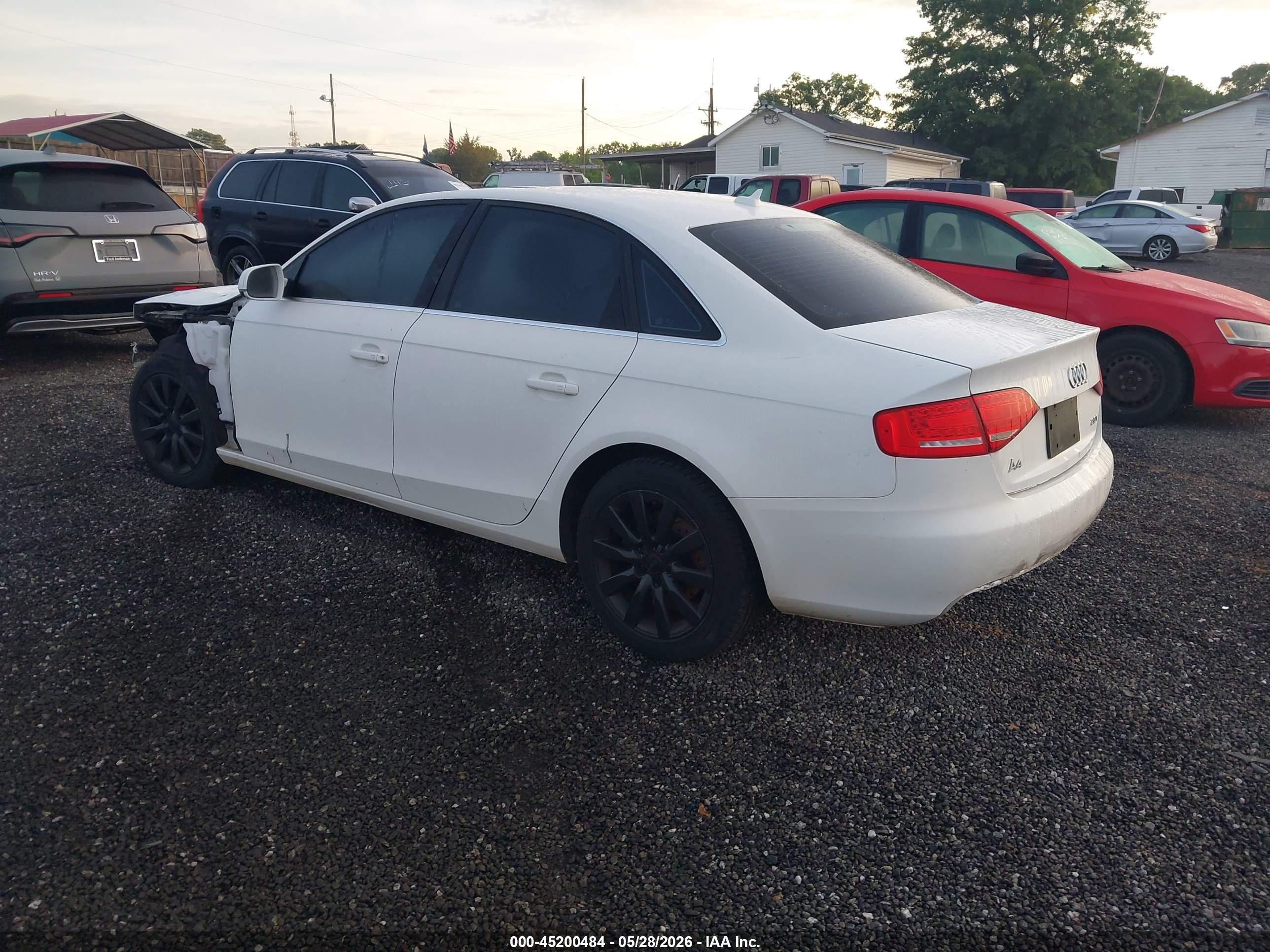 2010 Audi A4 2.0t Premium White vin: WAUEFAFL1AN010890