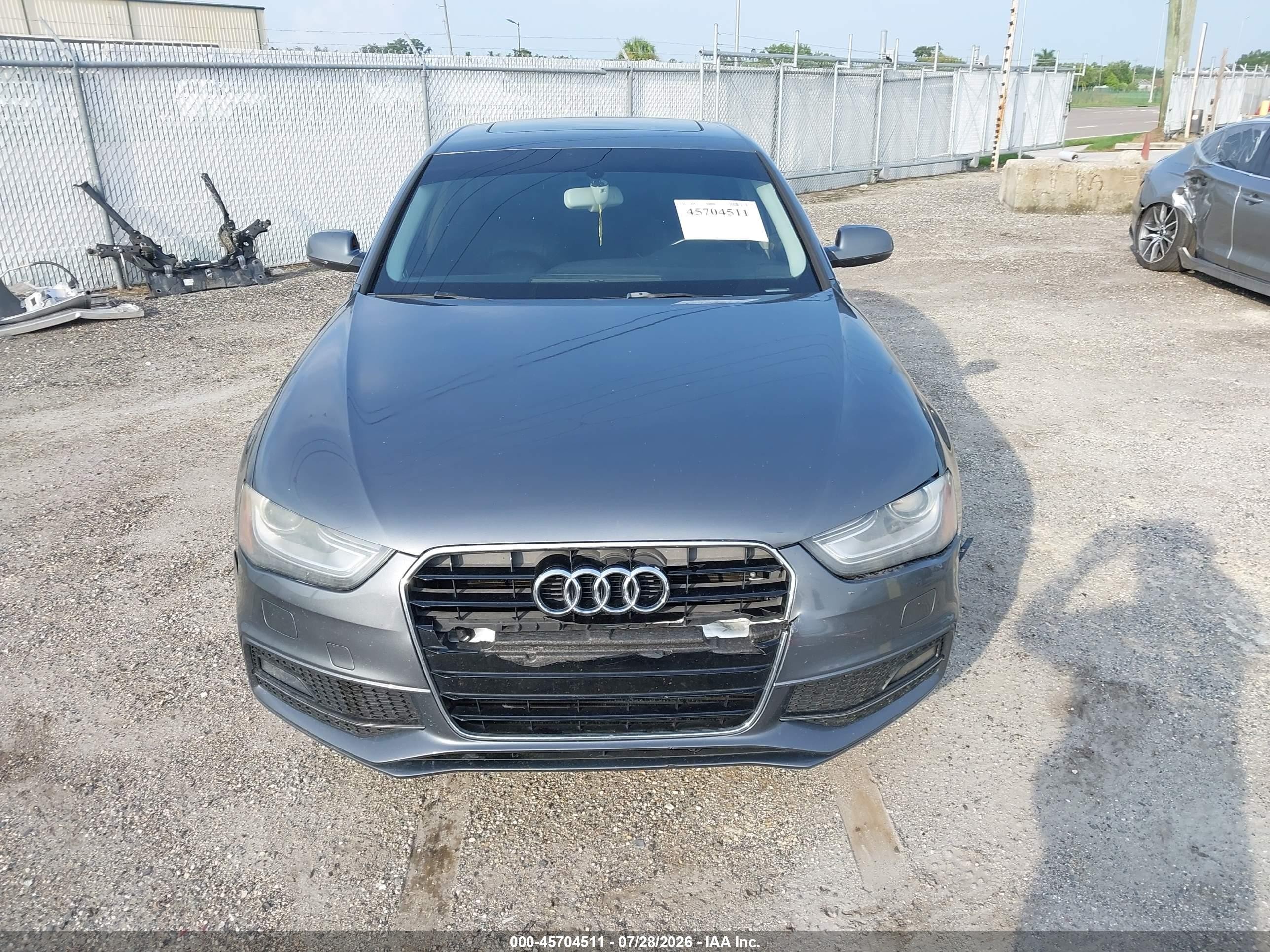 2014 Audi A4 2.0t Premium Gray vin: WAUEFAFL1EN039232