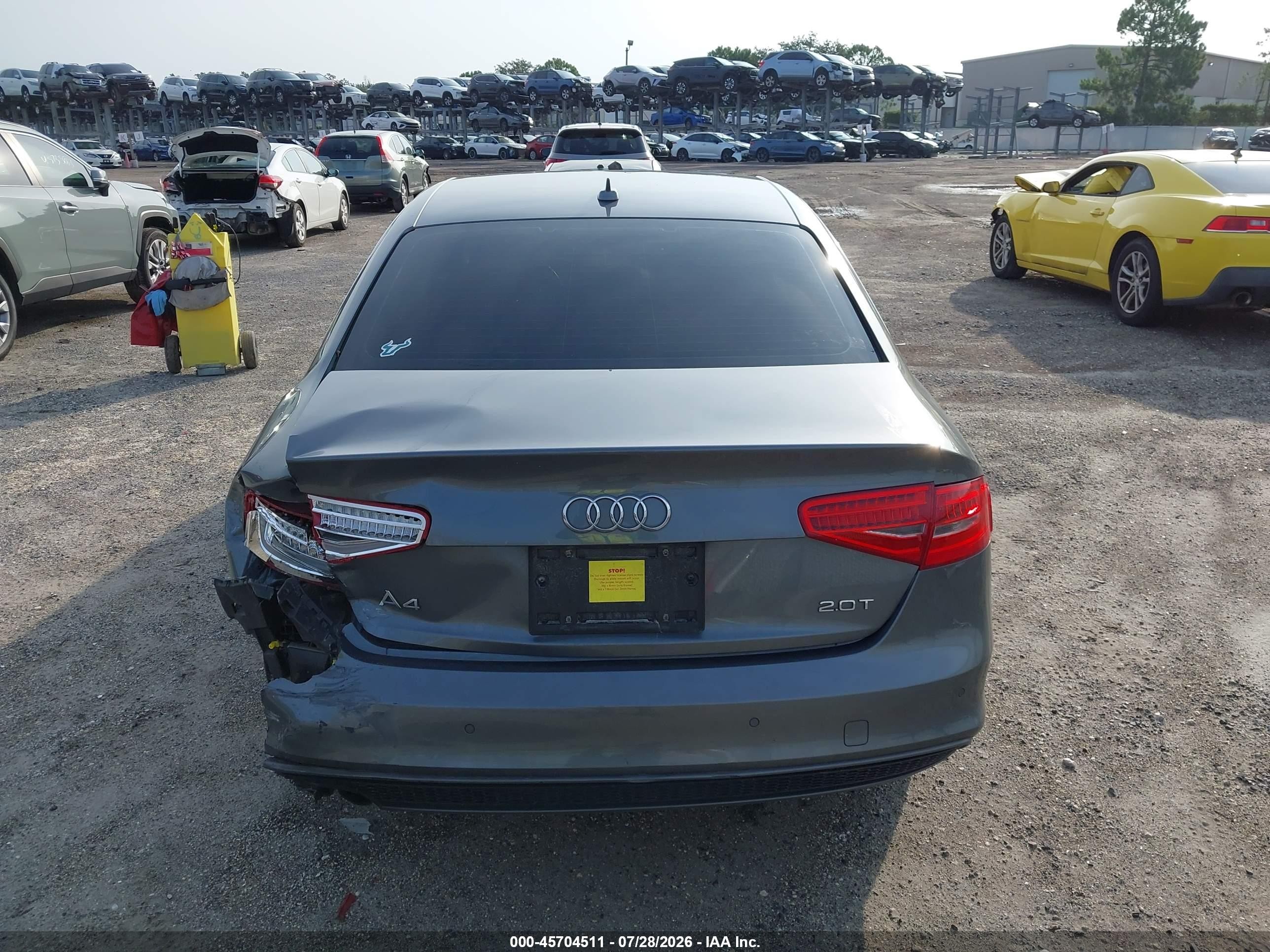 2014 Audi A4 2.0t Premium Gray vin: WAUEFAFL1EN039232