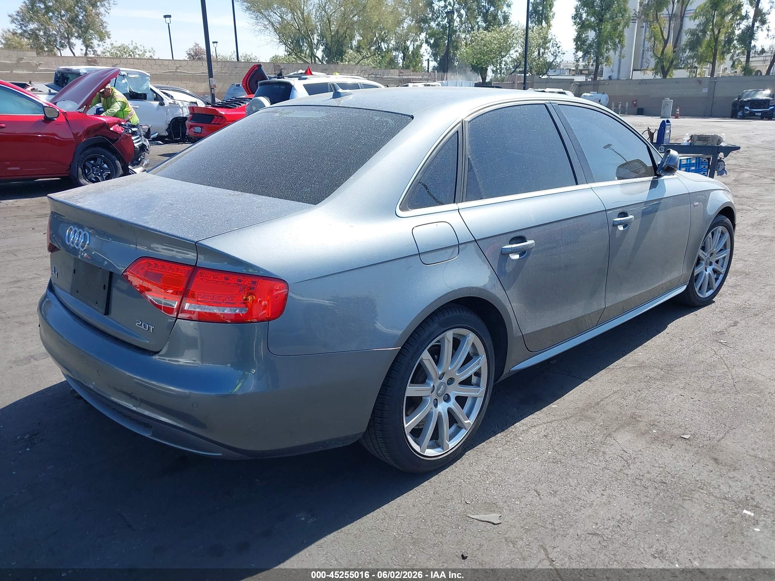 2012 Audi A4 2.0t Premium Gray vin: WAUEFAFL2CA120180
