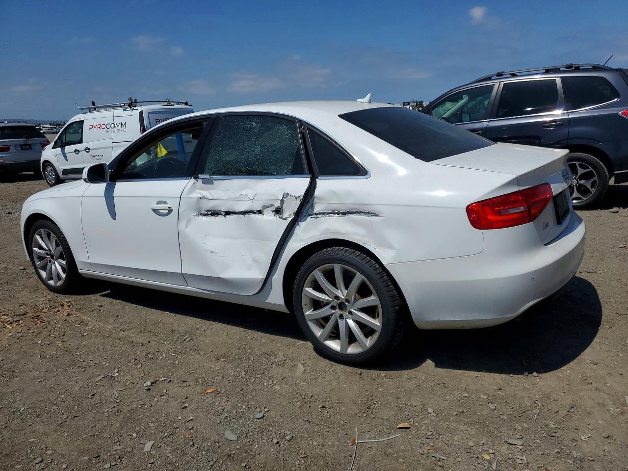 2013 Audi A4 Premium Plus White vin: WAUEFAFL2DN018940