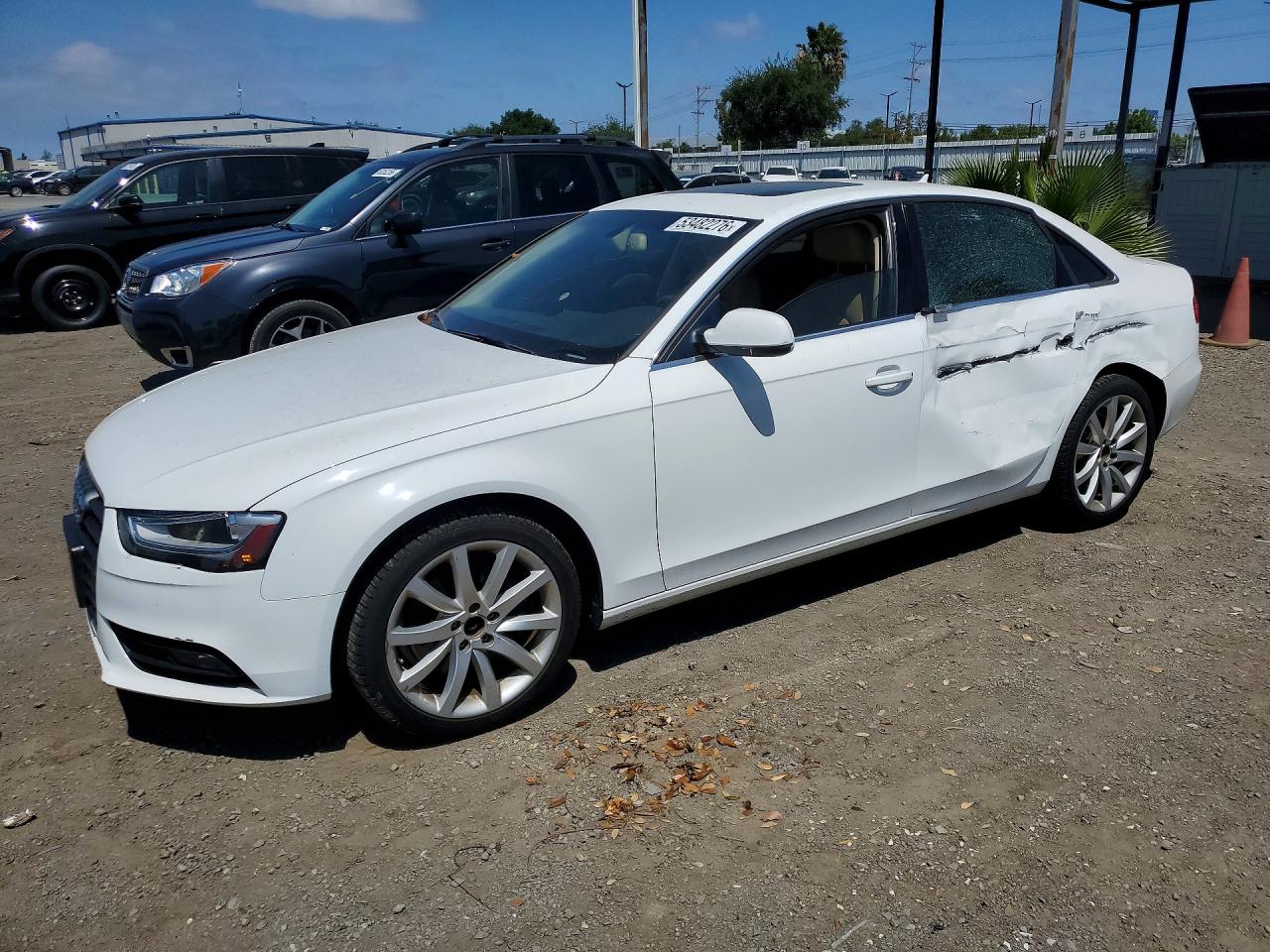 2013 Audi A4 Premium Plus White vin: WAUEFAFL2DN018940