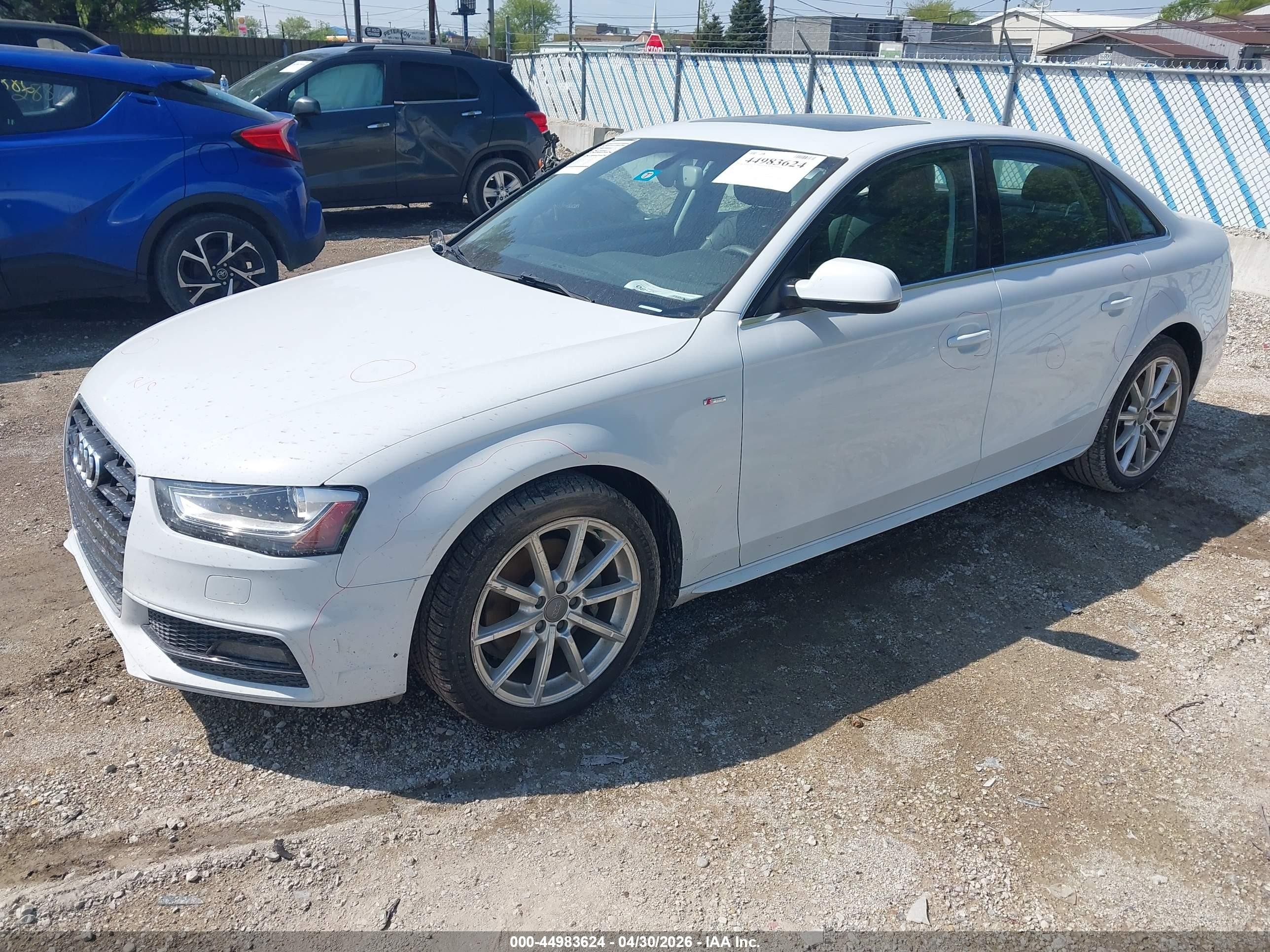 2014 Audi A4 2.0t Premium White vin: WAUEFAFL2EN006854