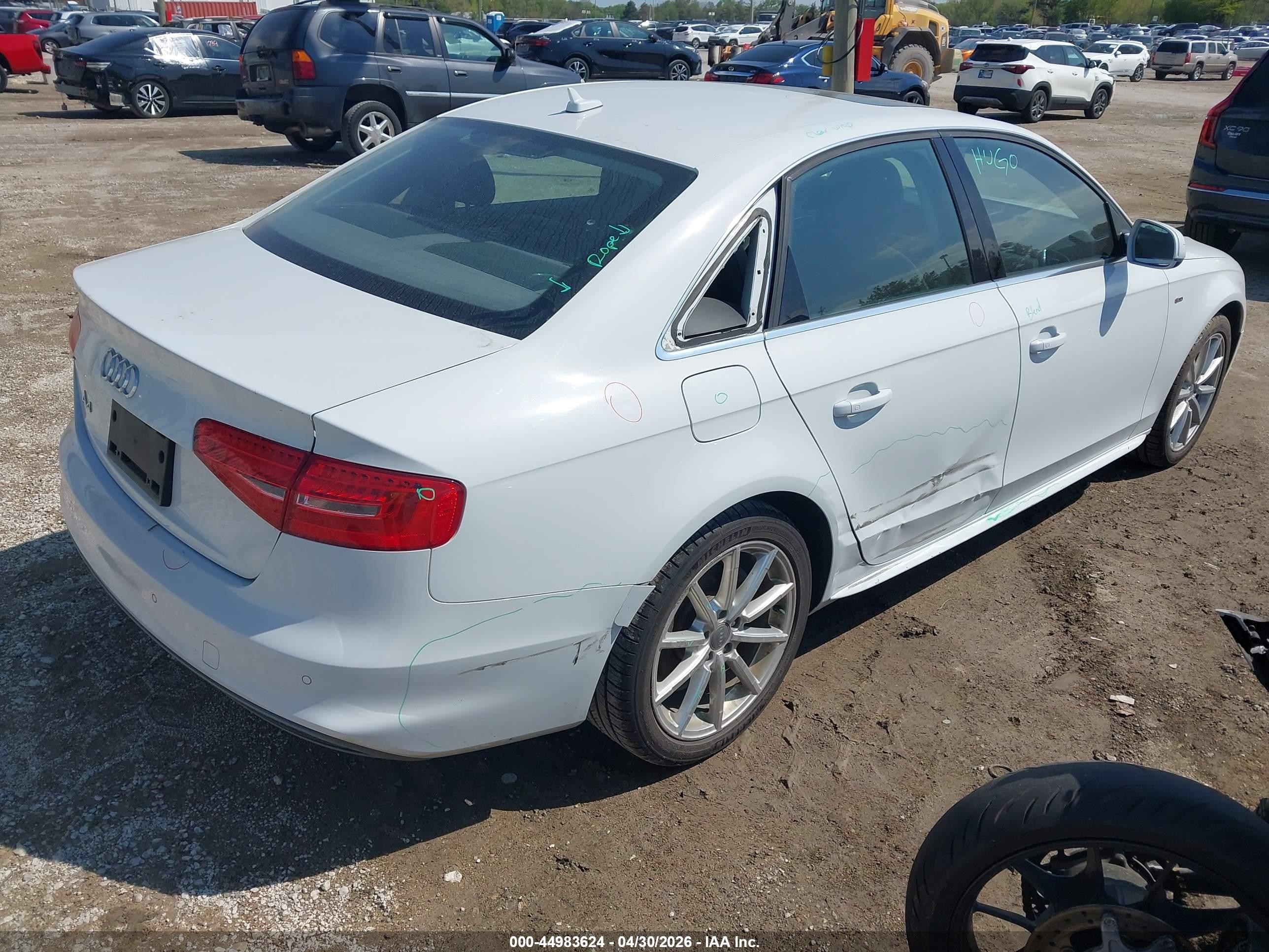 2014 Audi A4 2.0t Premium White vin: WAUEFAFL2EN006854