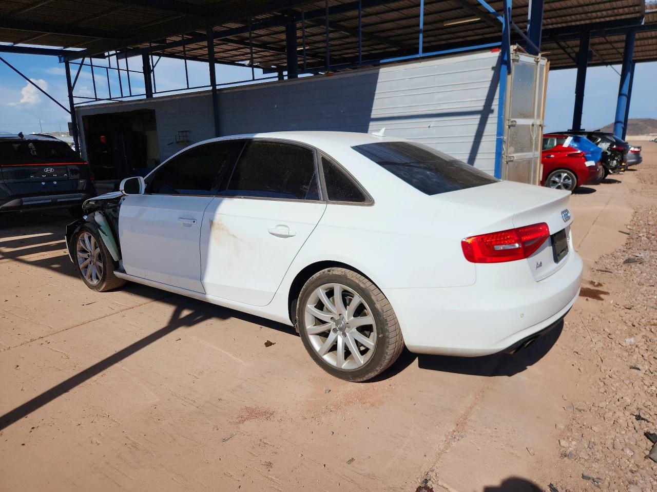 2013 Audi A4 Premium Plus White vin: WAUEFAFL3DN035049