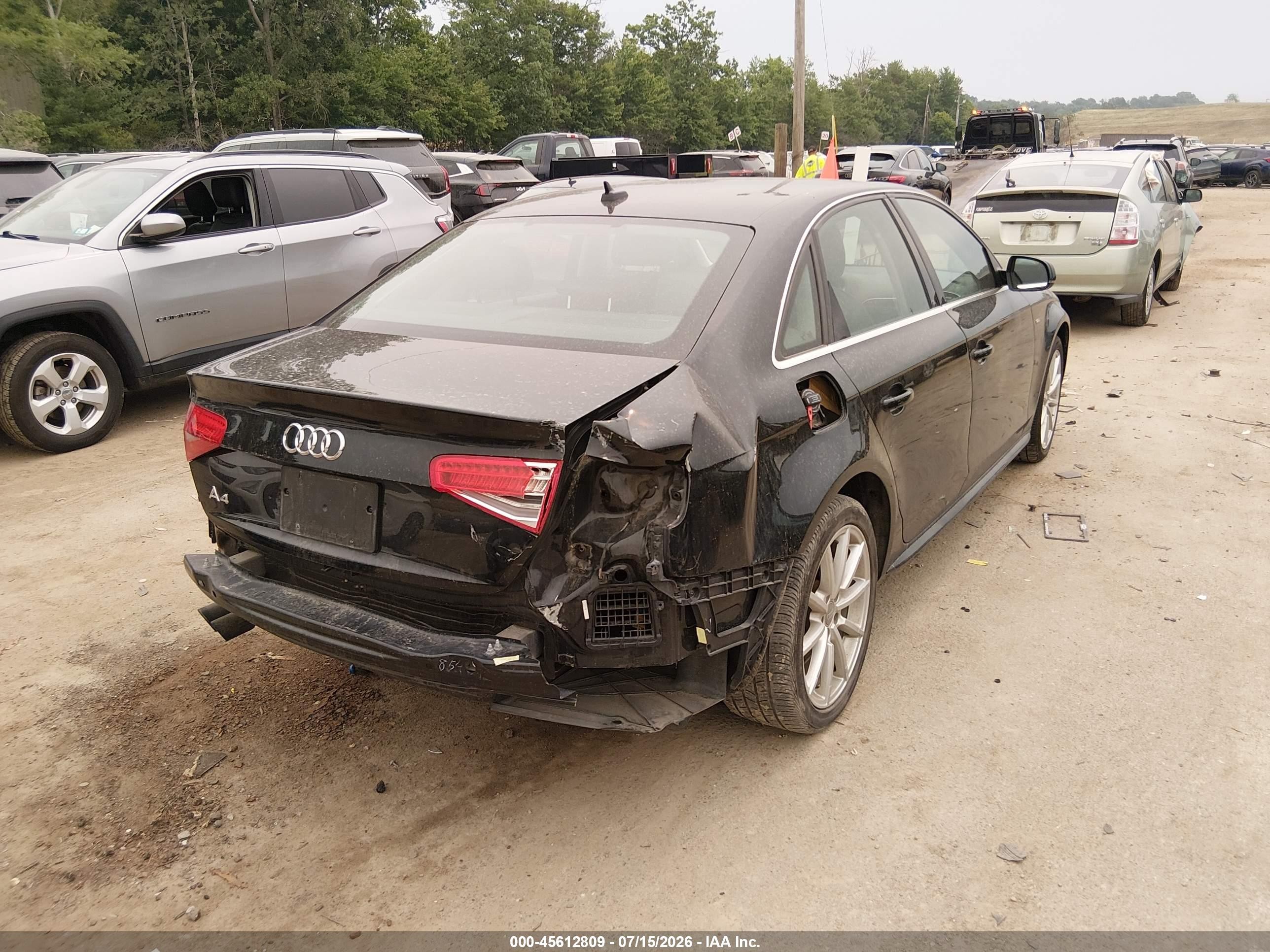 2014 Audi A4 2.0t Premium Black vin: WAUEFAFL3EN007415