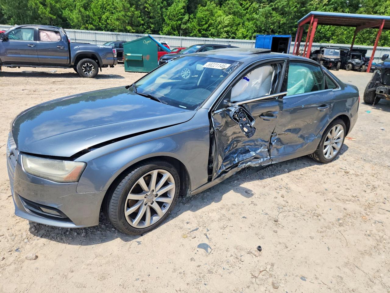 2013 Audi A4 Premium Plus Gray vin: WAUEFAFL4DA048402