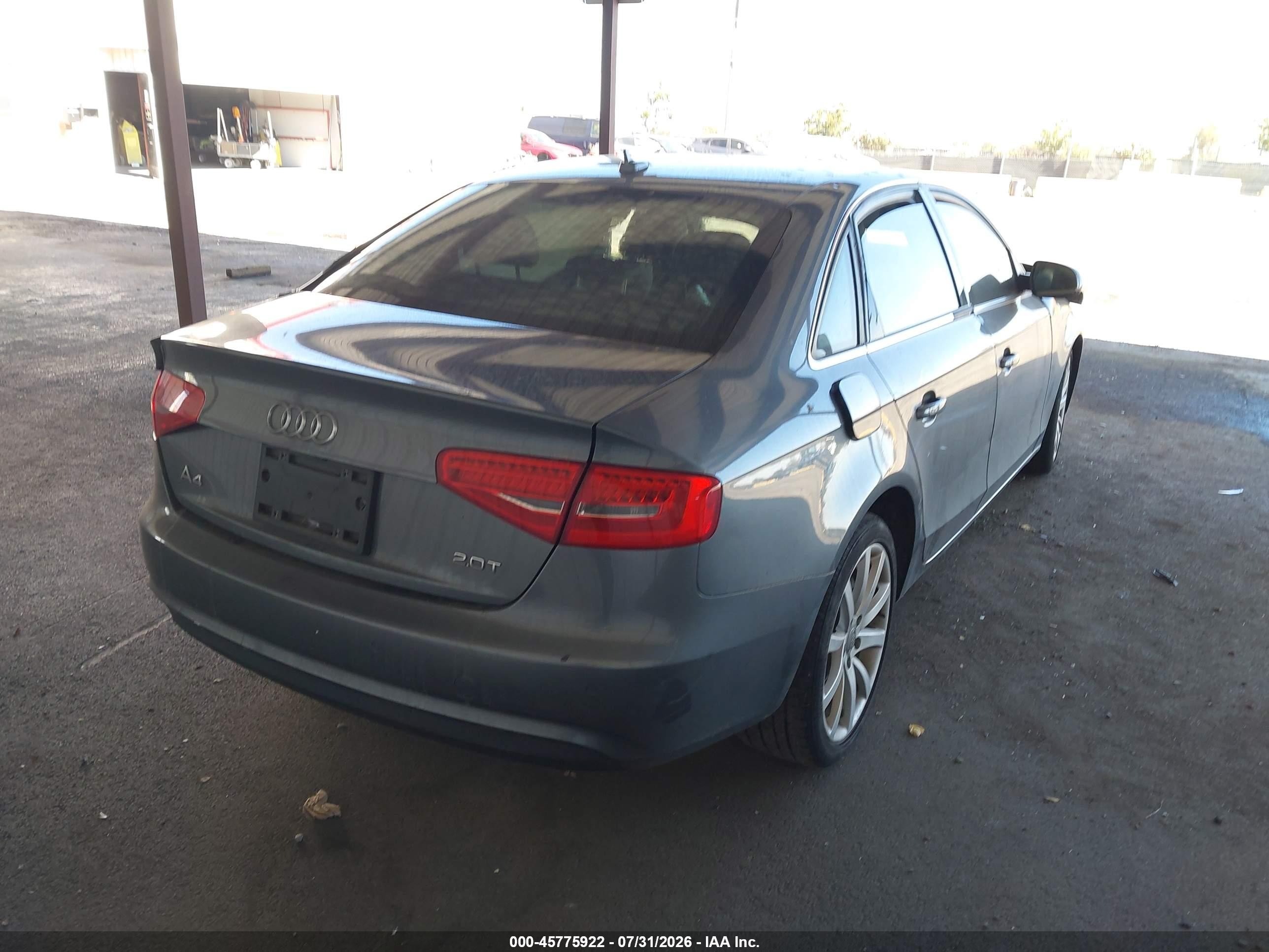 2013 Audi A4 2.0t Premium Gray vin: WAUEFAFL4DN033049