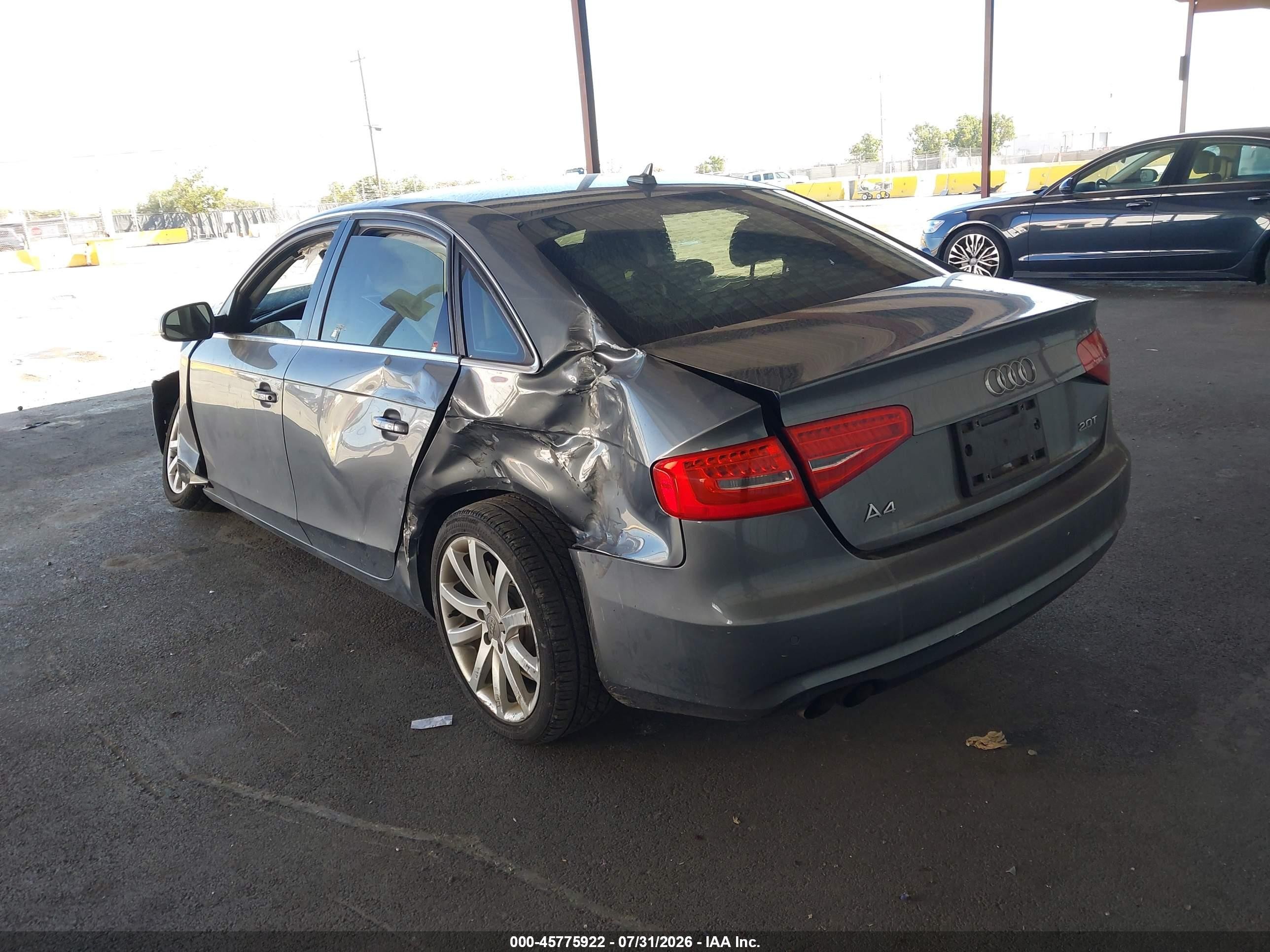 2013 Audi A4 2.0t Premium Gray vin: WAUEFAFL4DN033049