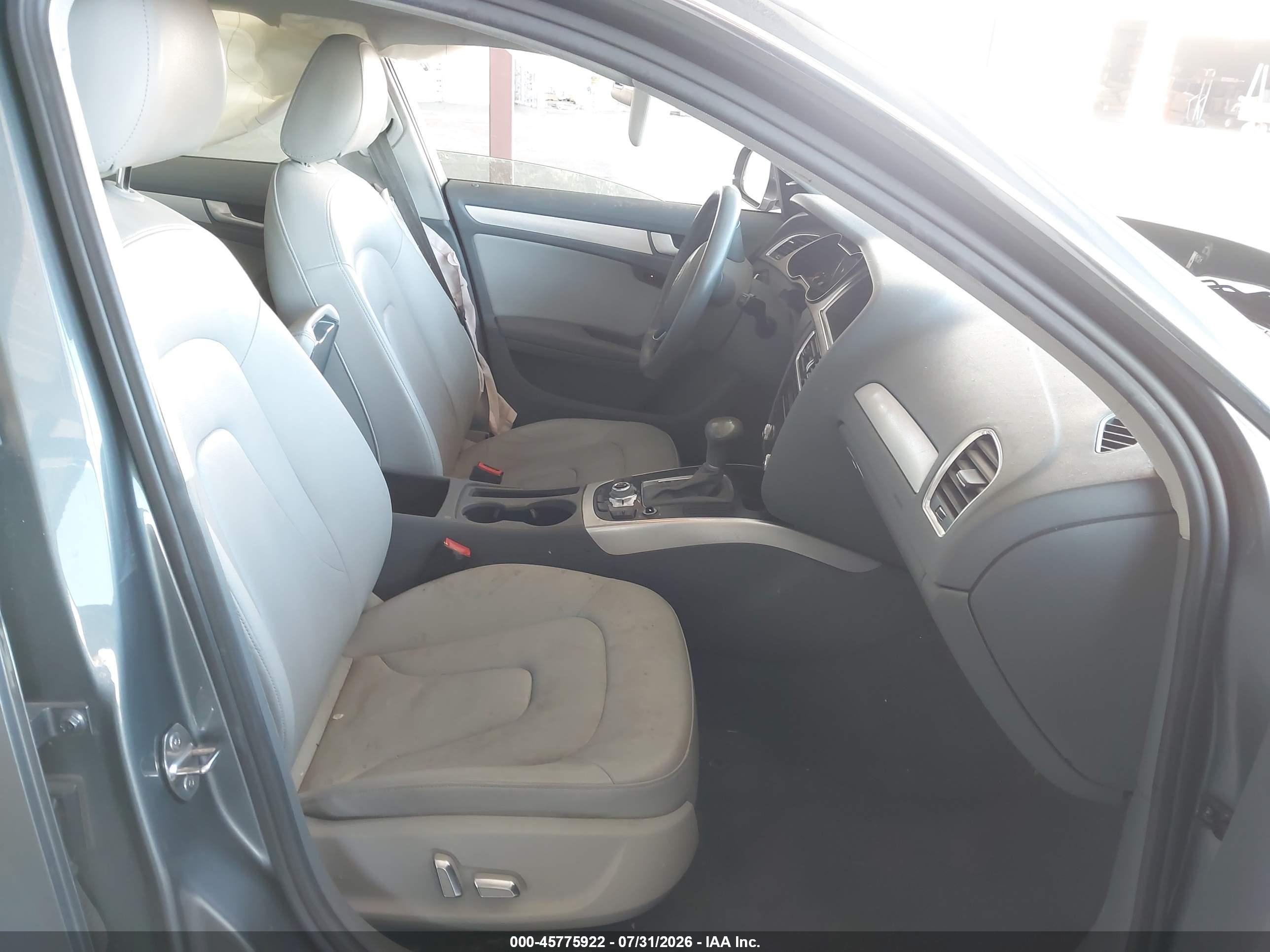 2013 Audi A4 2.0t Premium Gray vin: WAUEFAFL4DN033049