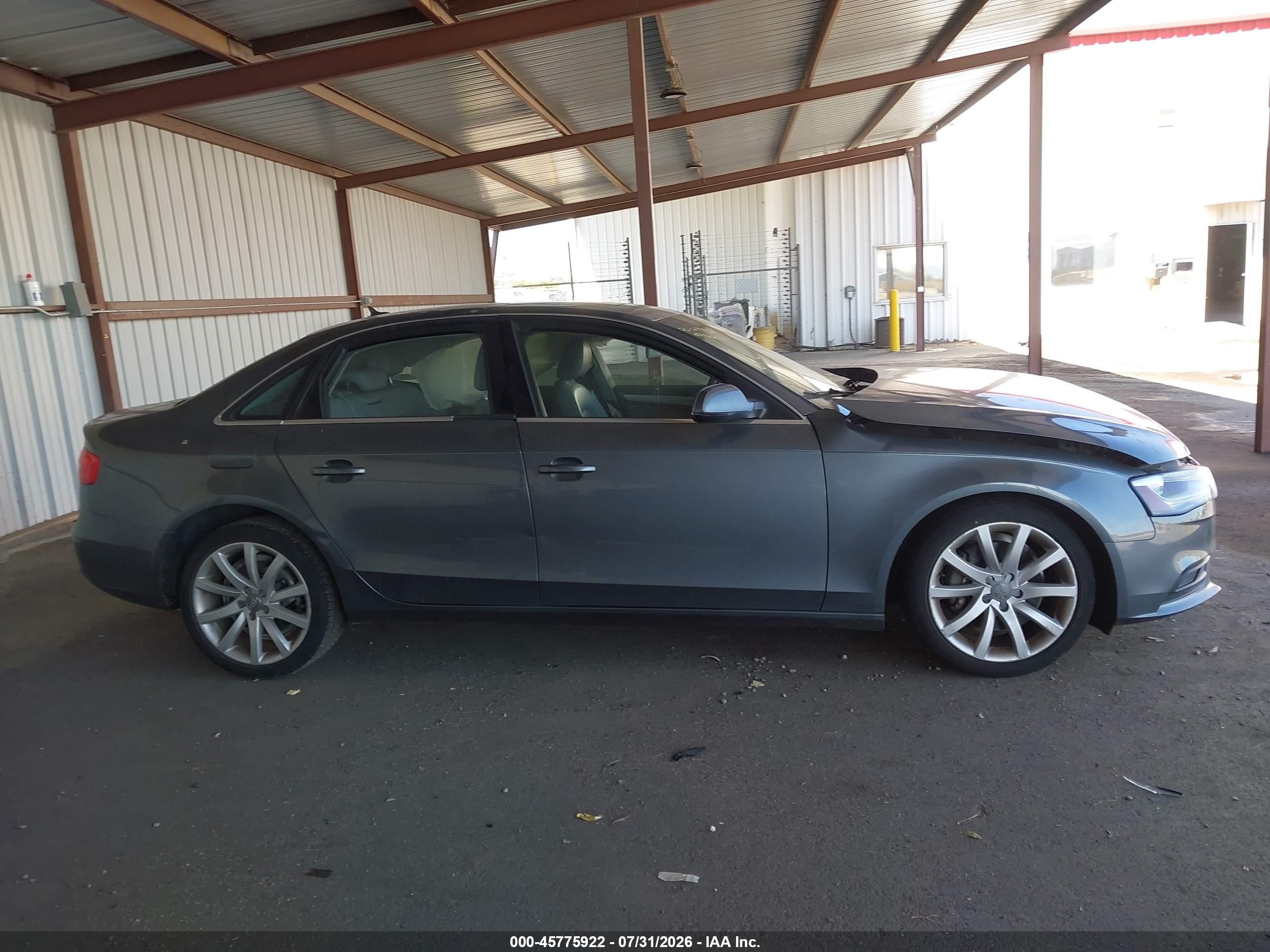 2013 Audi A4 2.0t Premium Gray vin: WAUEFAFL4DN033049