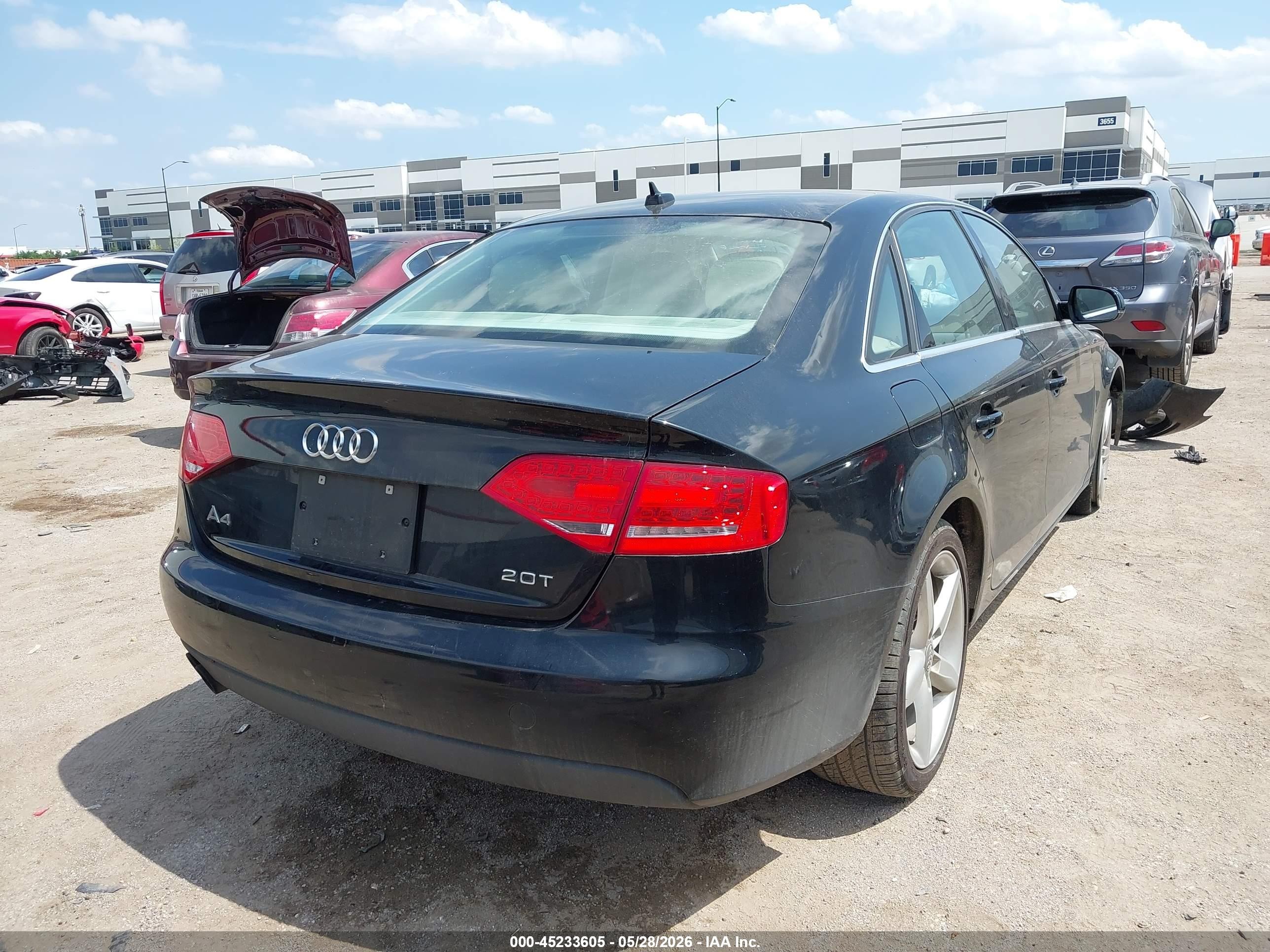 2011 Audi A4 2.0t Premium Черный vin: WAUEFAFL5BN055512