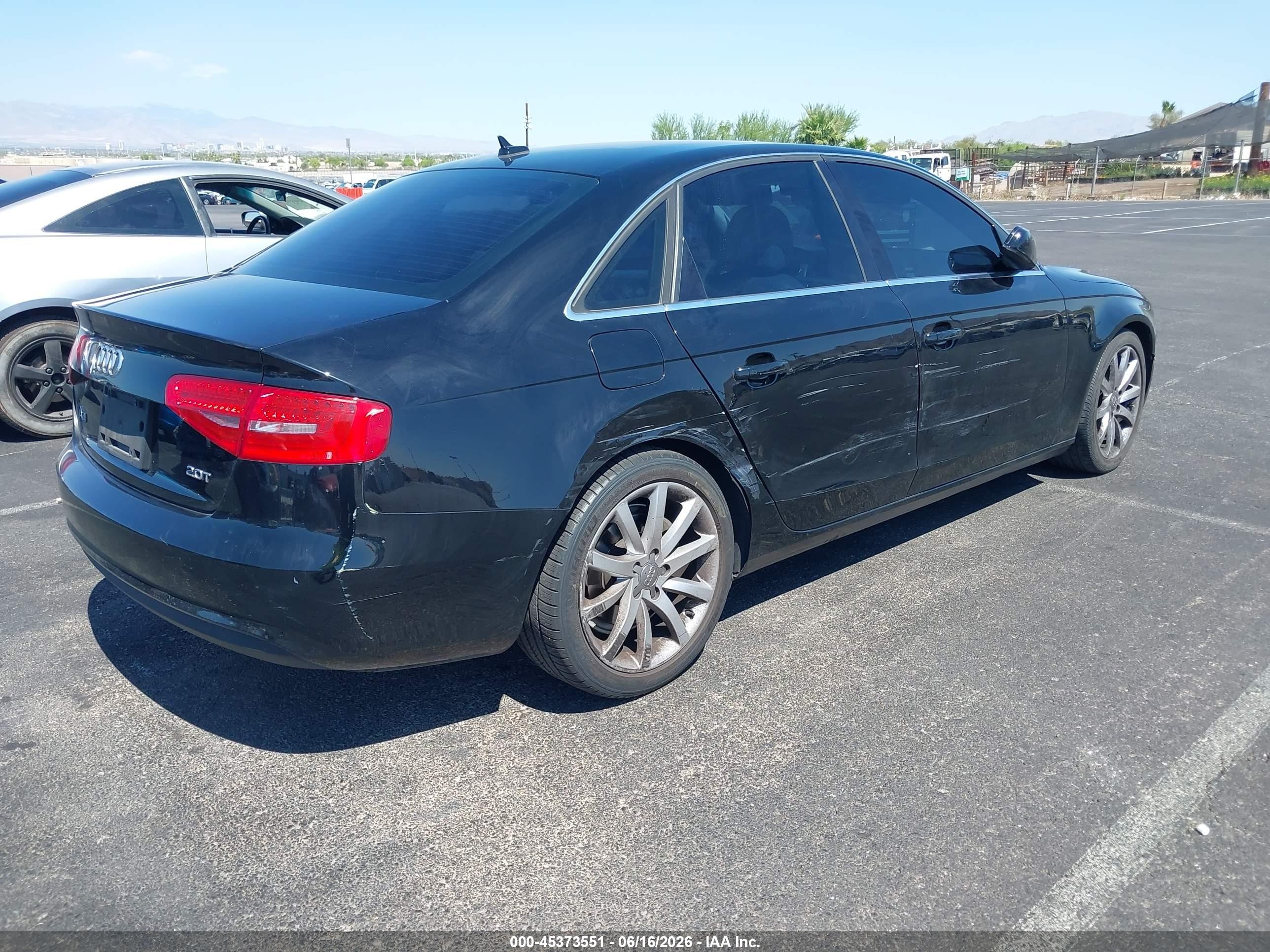 2013 Audi A4 2.0t Premium Черный vin: WAUEFAFL5DN022030