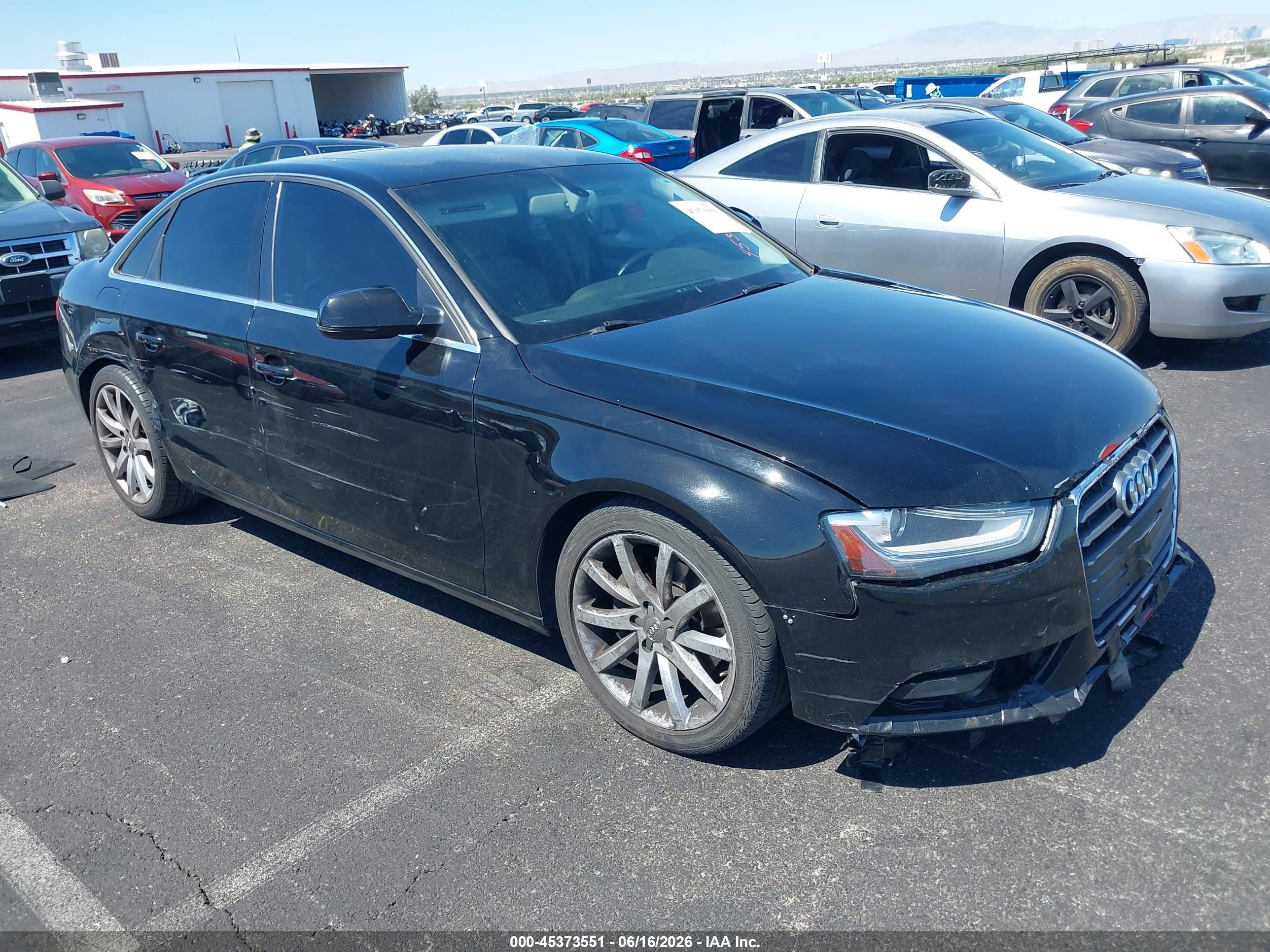 2013 Audi A4 2.0t Premium Черный vin: WAUEFAFL5DN022030