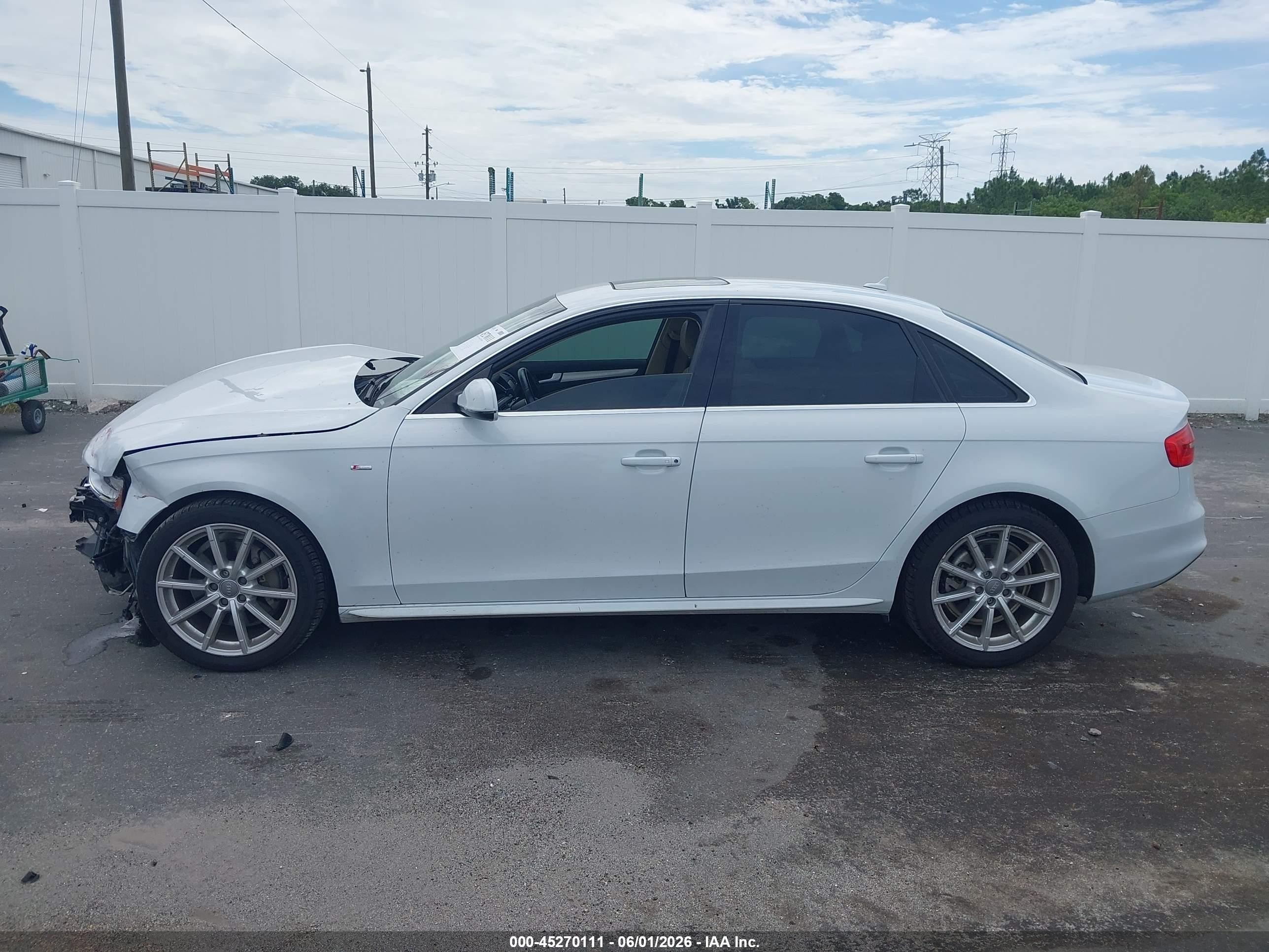 2015 Audi A4 2.0t Premium White vin: WAUEFAFL7FN016717